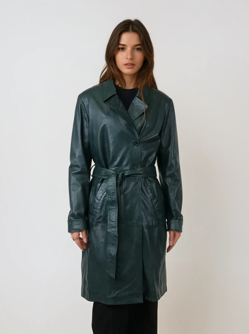Arlise, 95 cm. Lamb Malli Leather - Women Copper Green 2