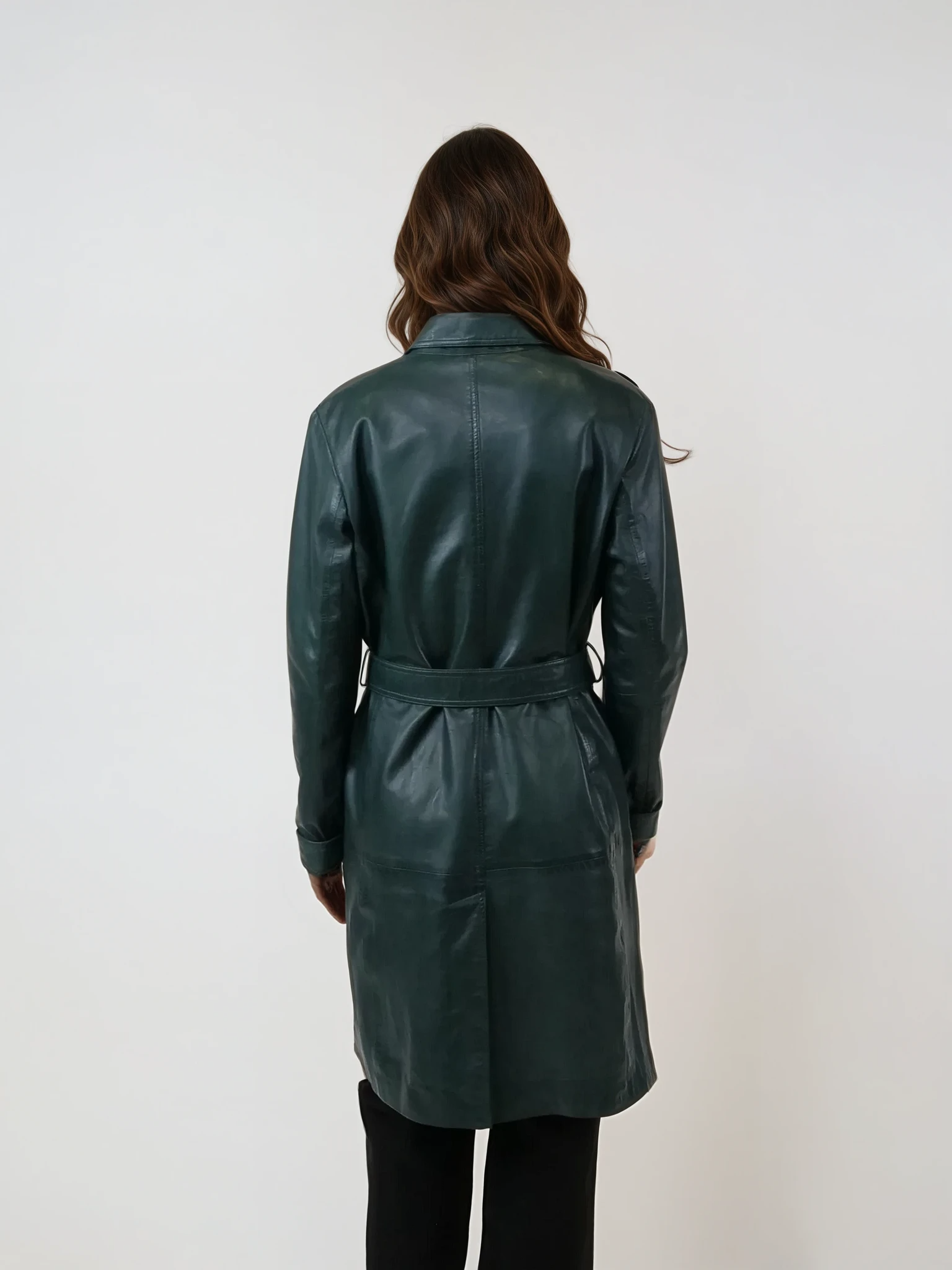 Arlise, 95 cm. Lamb Malli Leather - Women Copper Green