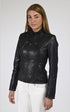 Blouson Cuir Femme La canadienne, modèle P1401 de couleur noir