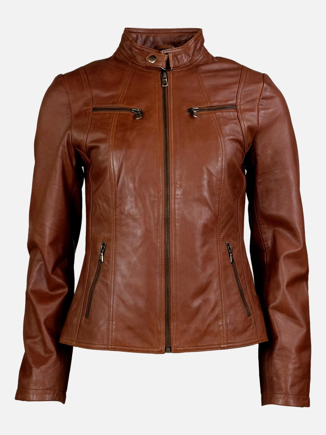 Merry Lamb Polish Nappa Leather Dark Tan