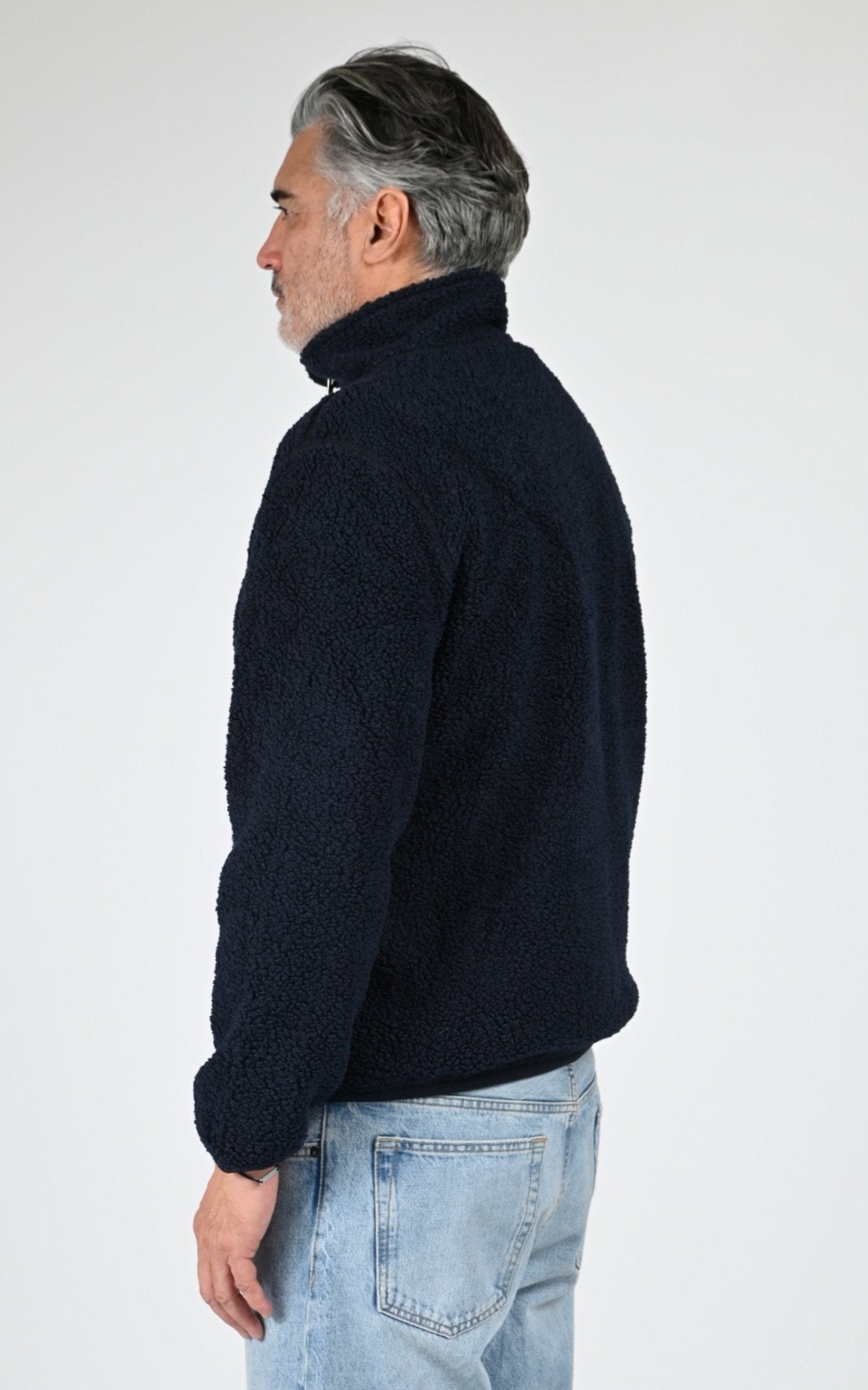 Blouson Textile Homme K-Way, modèle Pascal sherpa k3132pw de couleur blue depth a2b 3