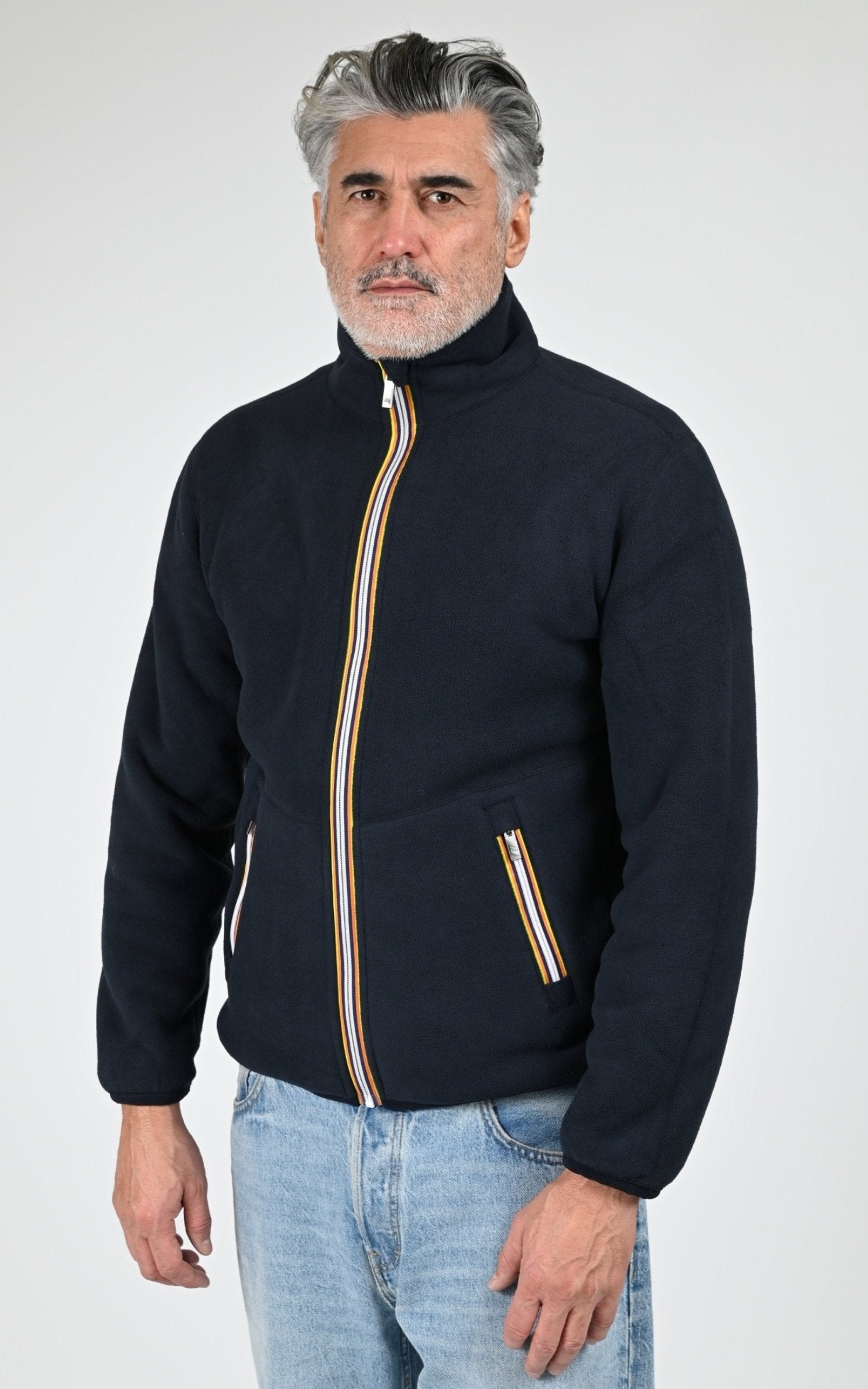 Blouson Textile Homme K-Way, modèle Pascal sherpa k3132pw de couleur blue depth a2b 5