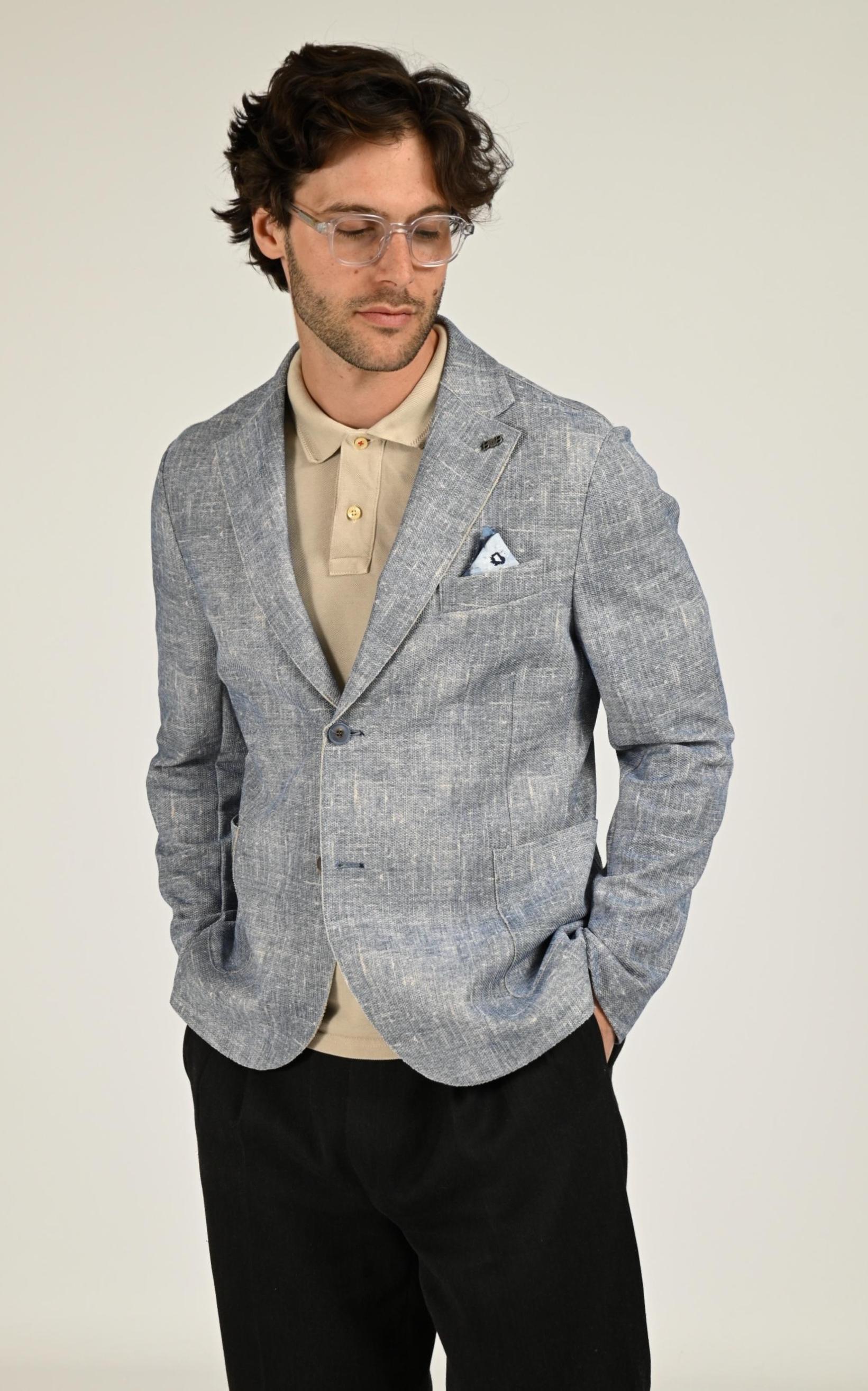 Veste Textile Homme Bob, modèle Picky 591 de couleur celeste