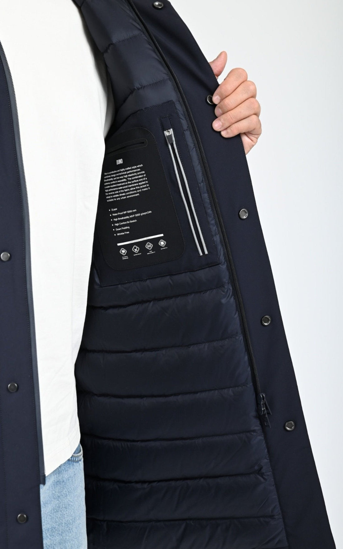 Parka bi-stretch Planet bleu marine
