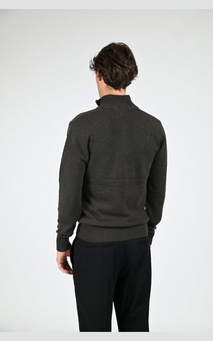 Pull Textile Homme Schott, modèle Pl lance 2 de couleur vert
