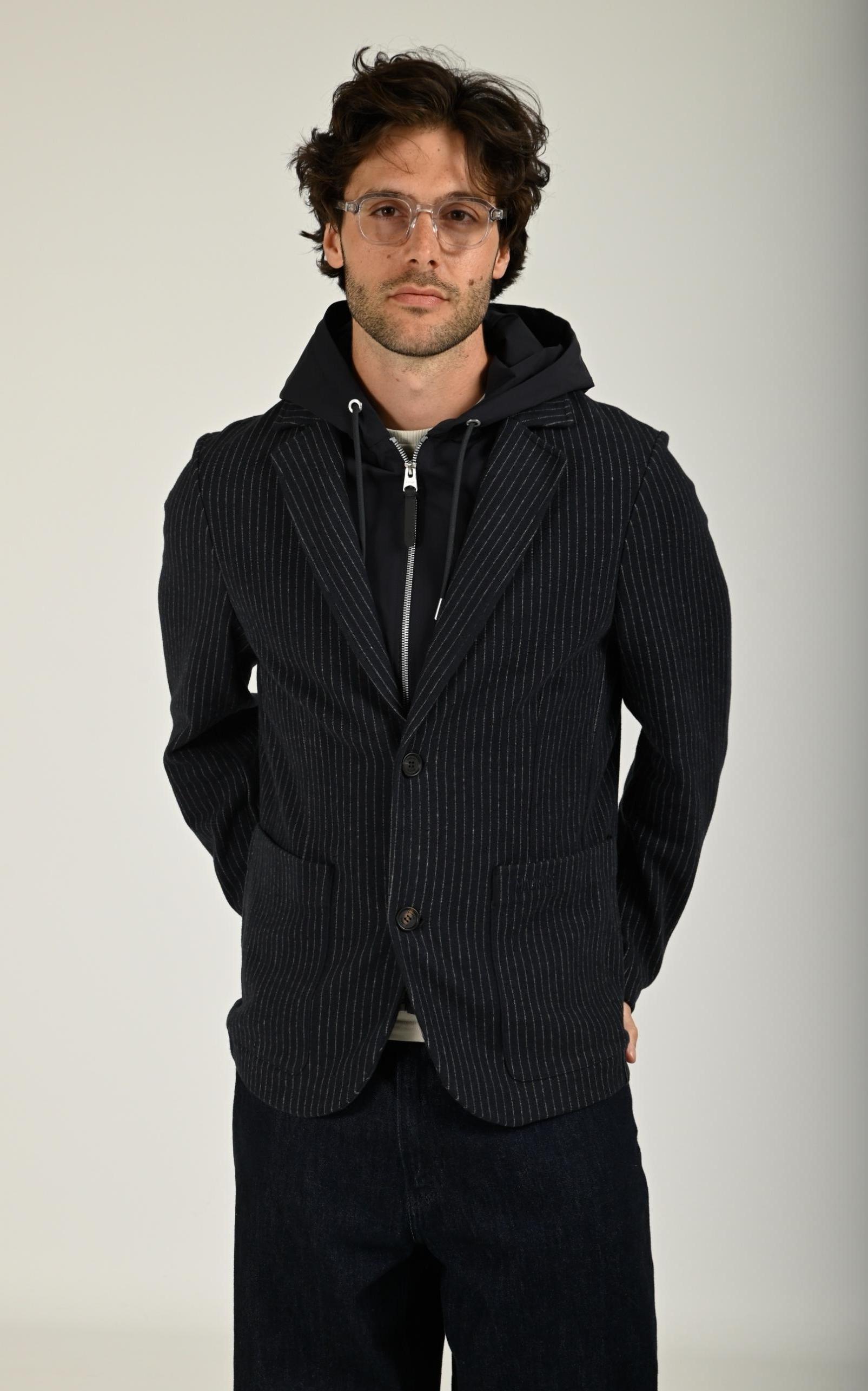 Veste en tricot 2-en-1 WELLS-K bleu marine