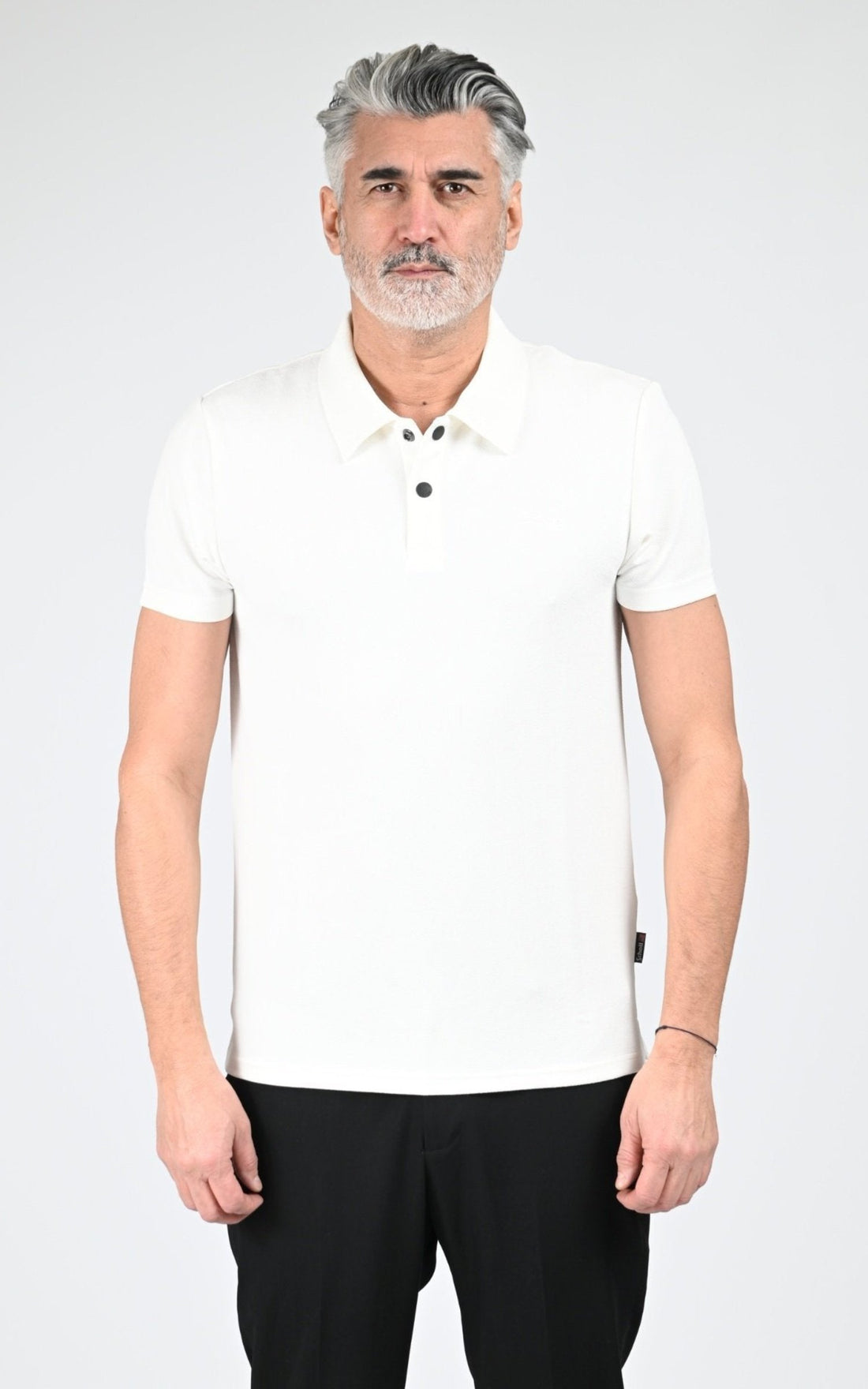Polo Textile Homme Jaj -Schott-, modèle Ps coney de couleur white