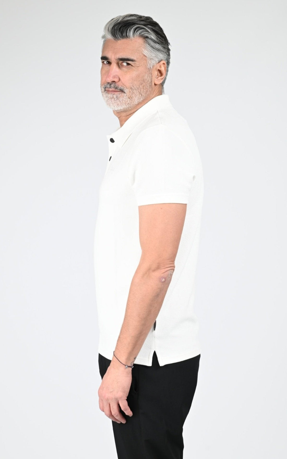 Polo Textile Homme Jaj -Schott-, modèle Ps coney de couleur white