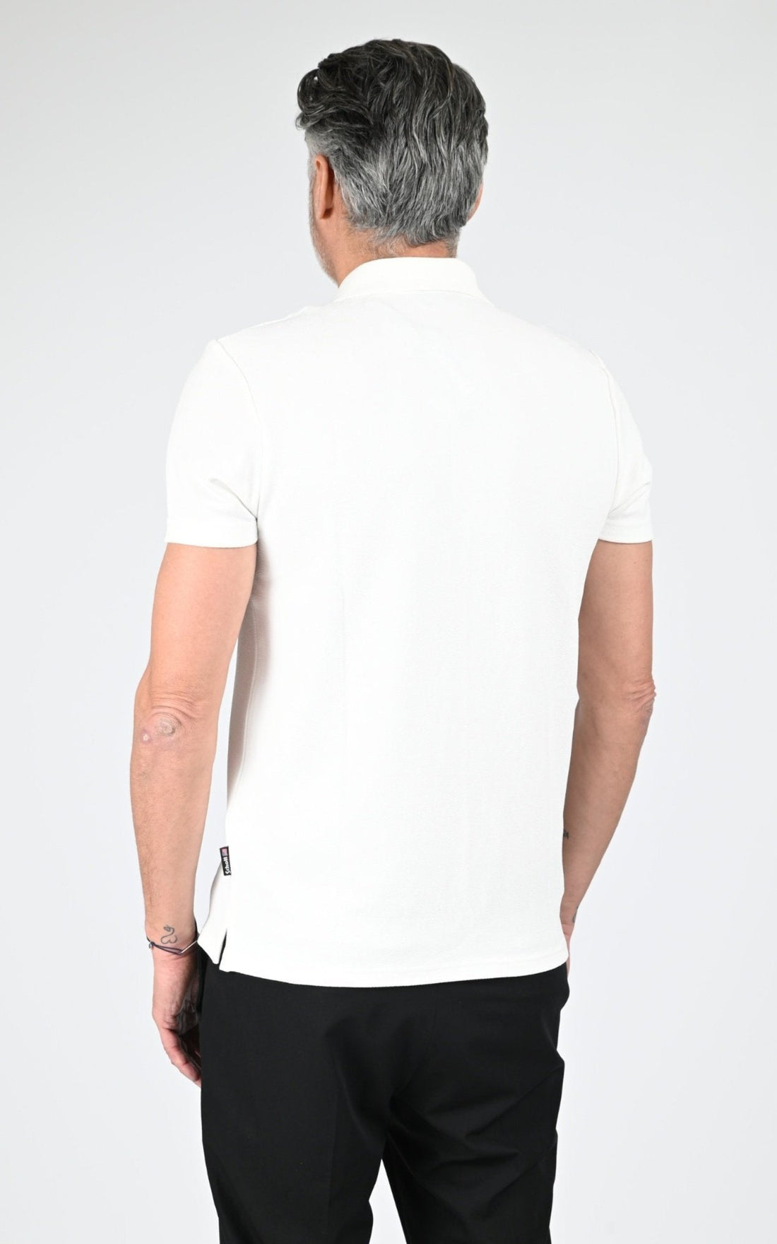 Polo Textile Homme Jaj -Schott-, modèle Ps coney de couleur white