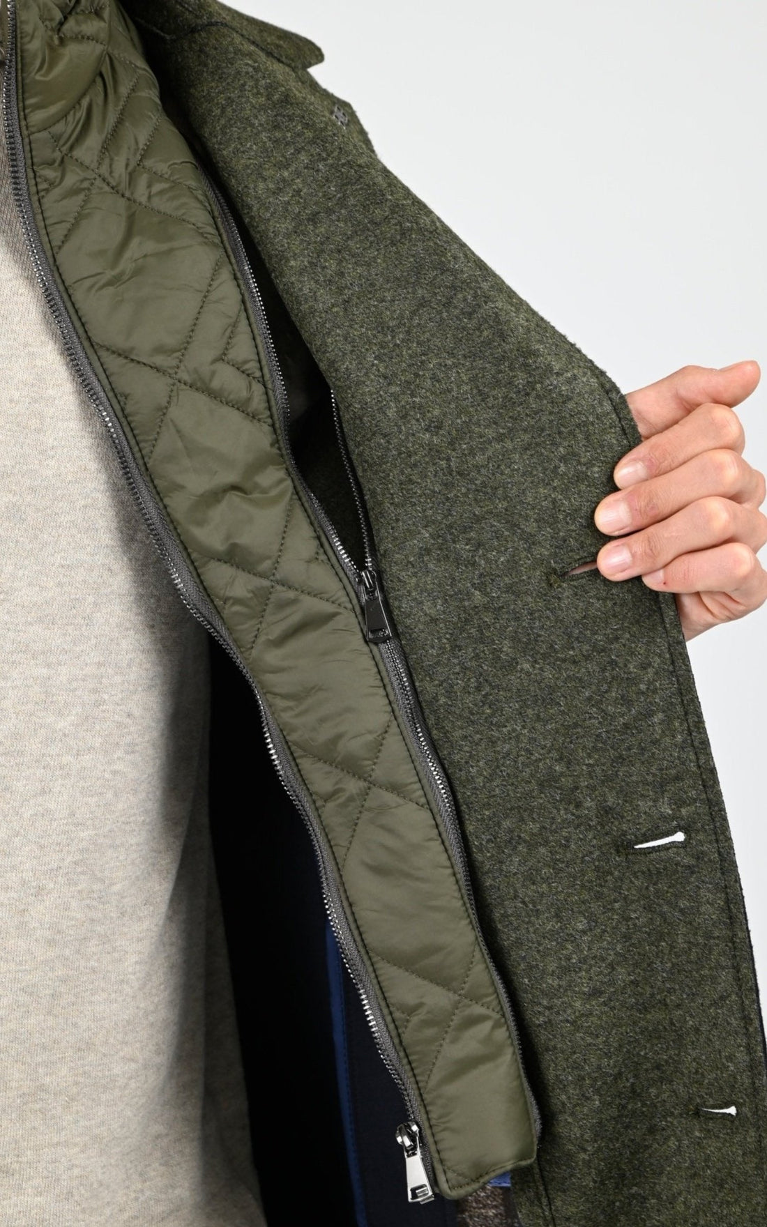 3/4 Textile Homme Bob, modèle Andy 153/p de couleur militare