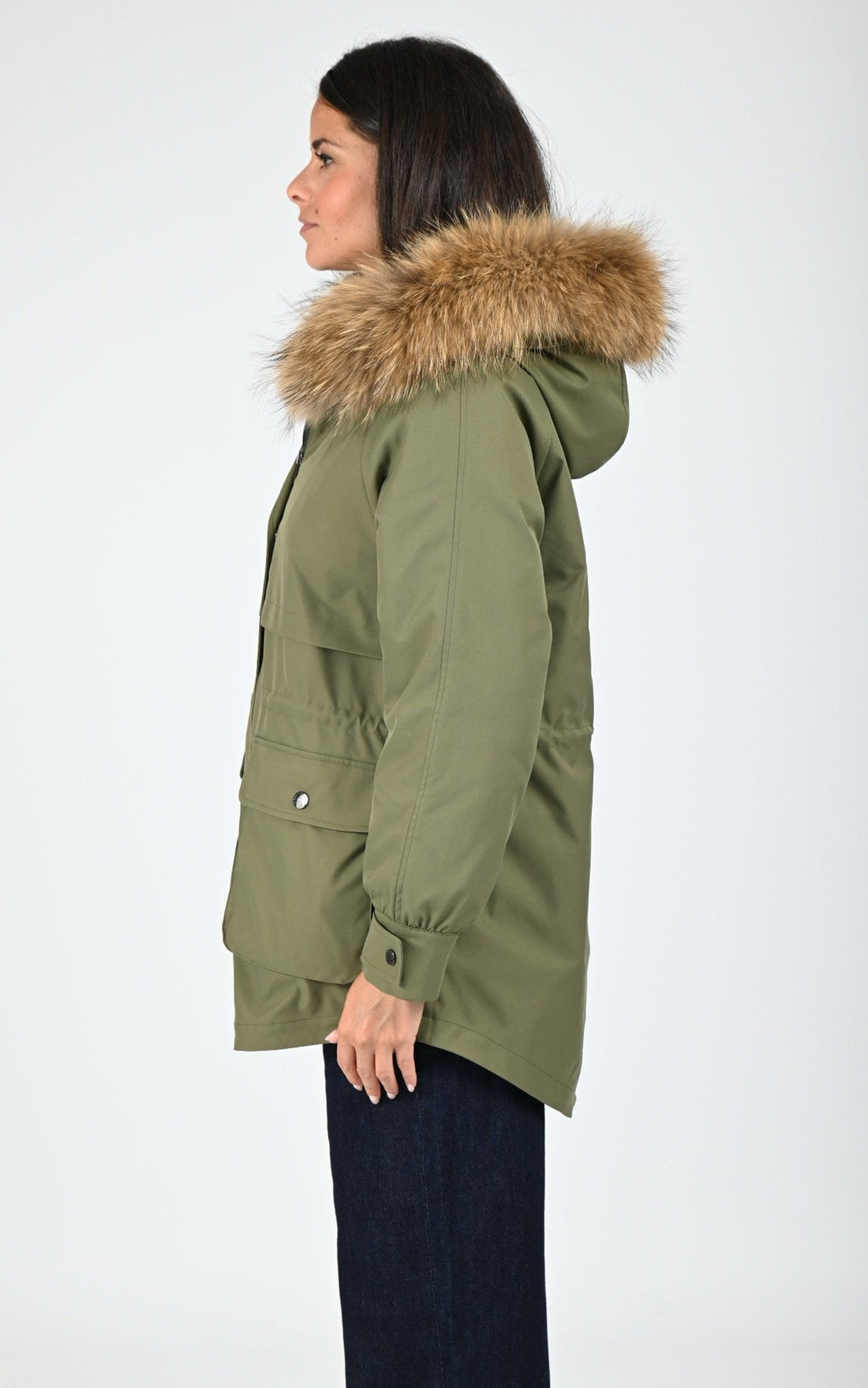 Parka army fourrure Emma kaki