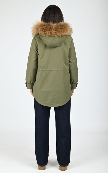 Parka army fourrure Emma kaki