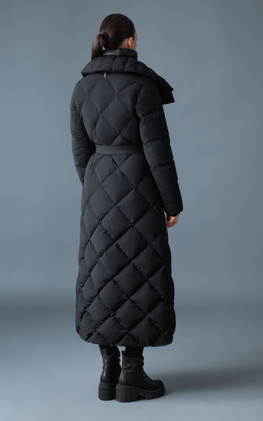 Doudoune longue Laurella 1-en-2 noir