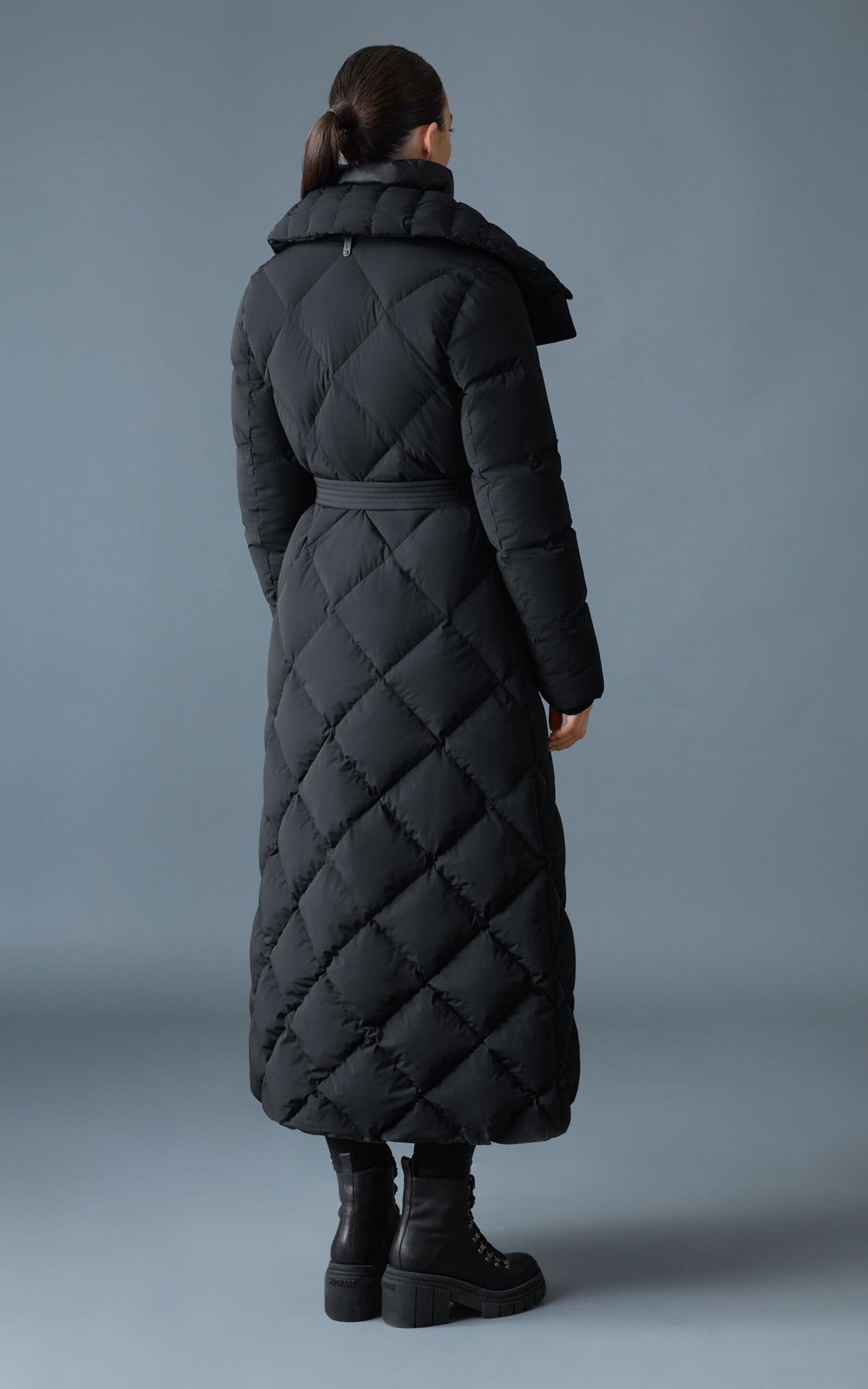 Doudoune longue Laurella 1-en-2 noir 3