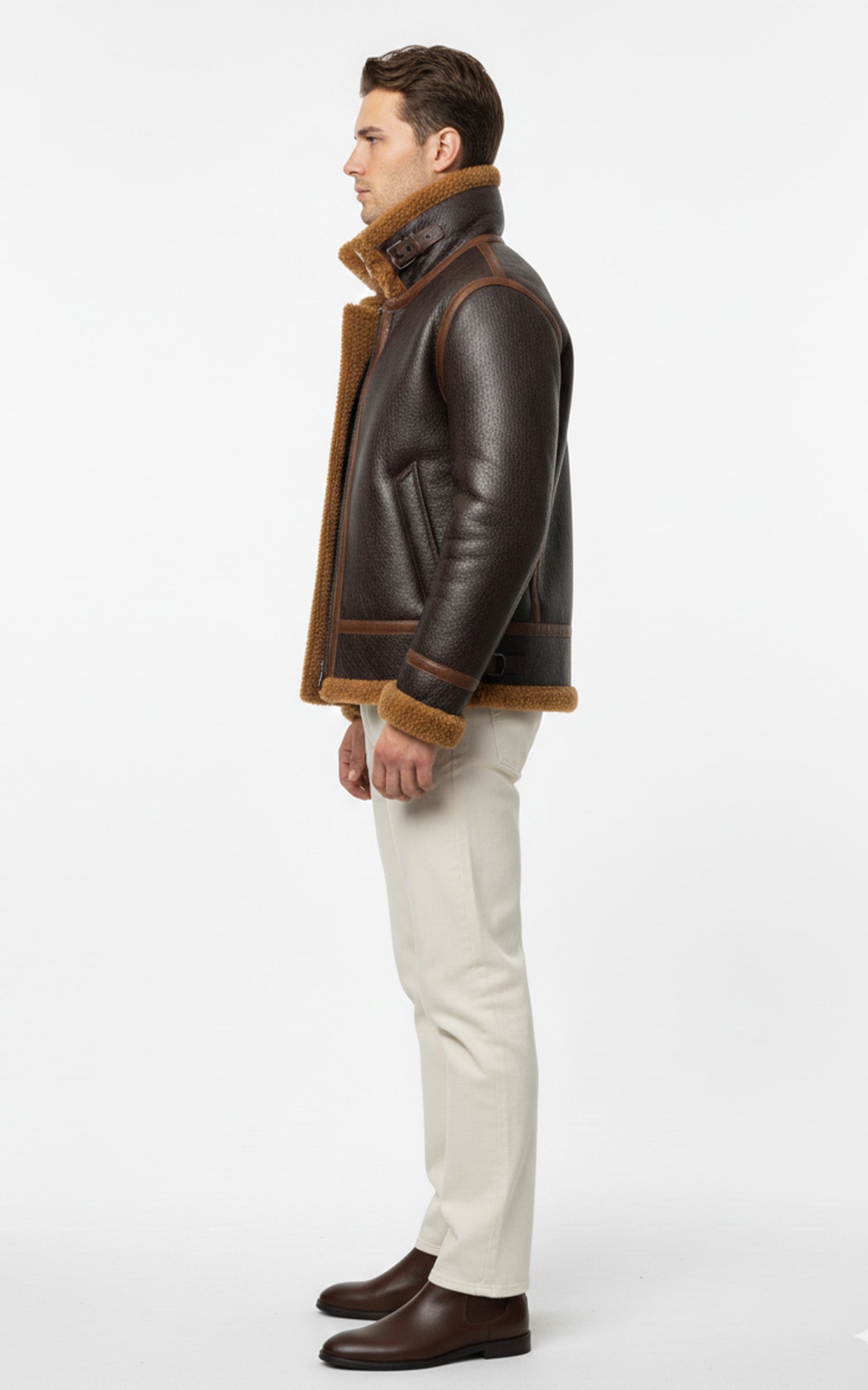 Bombardier aviateur cuir cognac 3