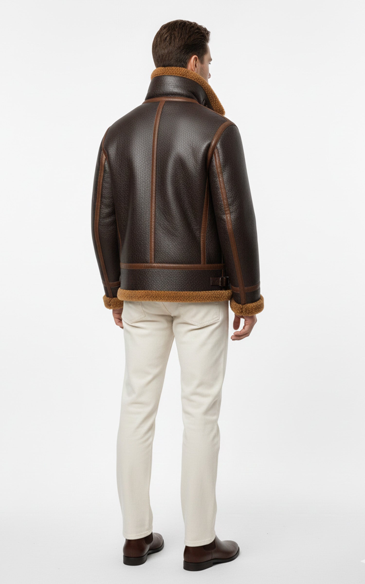 Bombardier aviateur cuir cognac 4