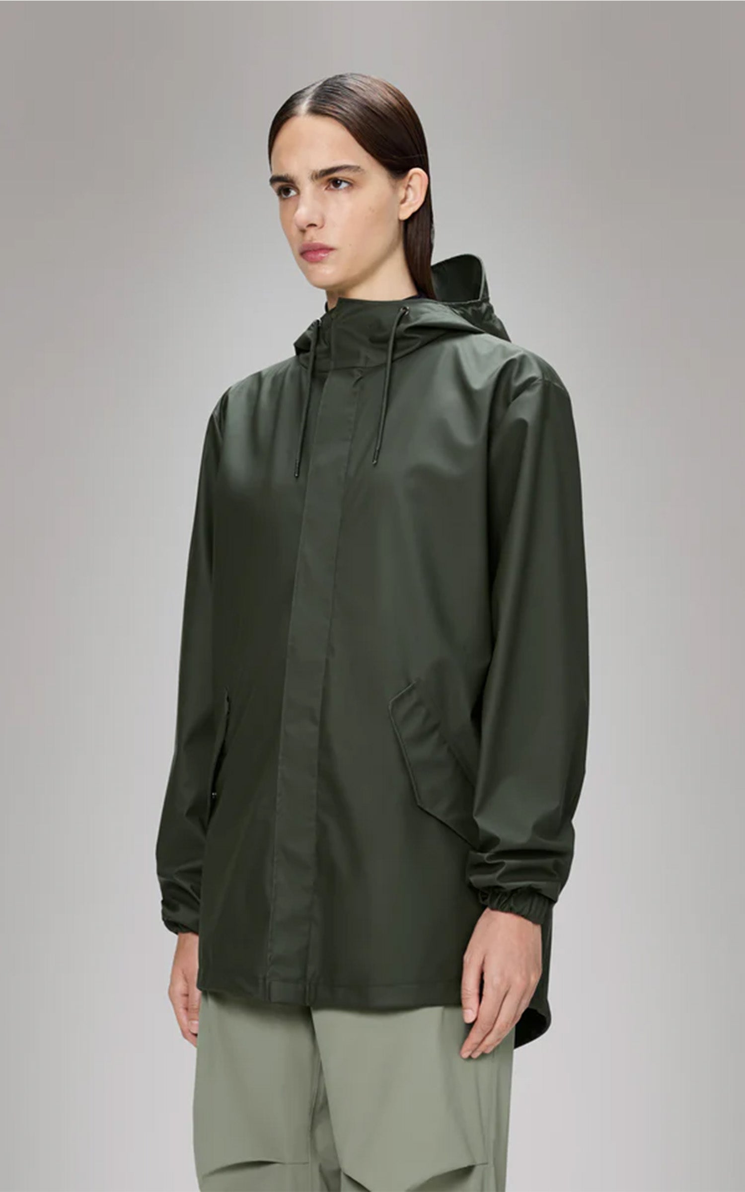 Imperméable court Fishtail 18010 mixte kaki 2