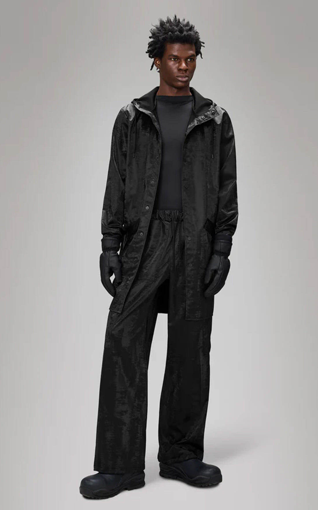 Imperméable Jacket 12020 mixte noir brillant