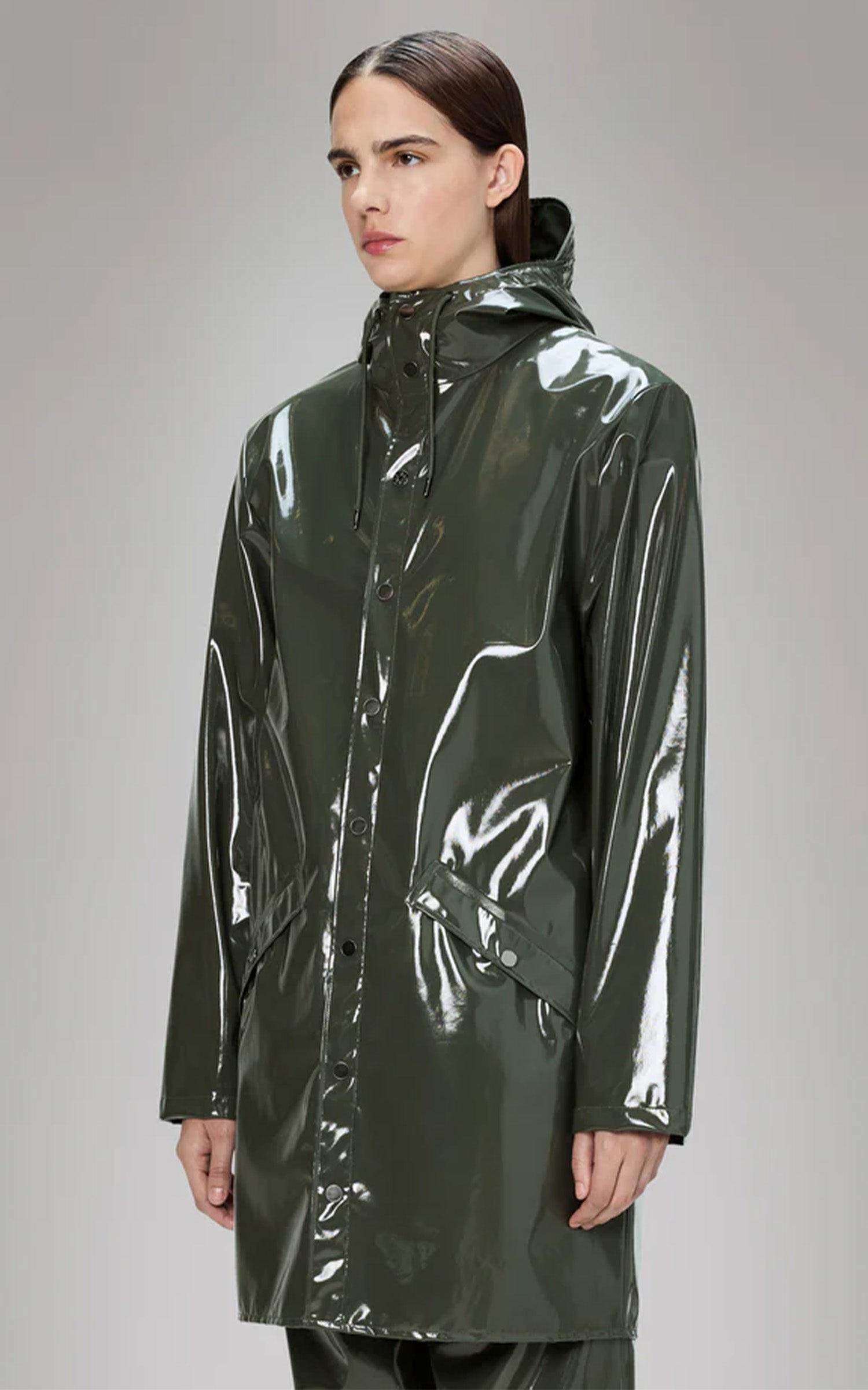 Imperméable Jacket 12020 mixte kaki brillant 2