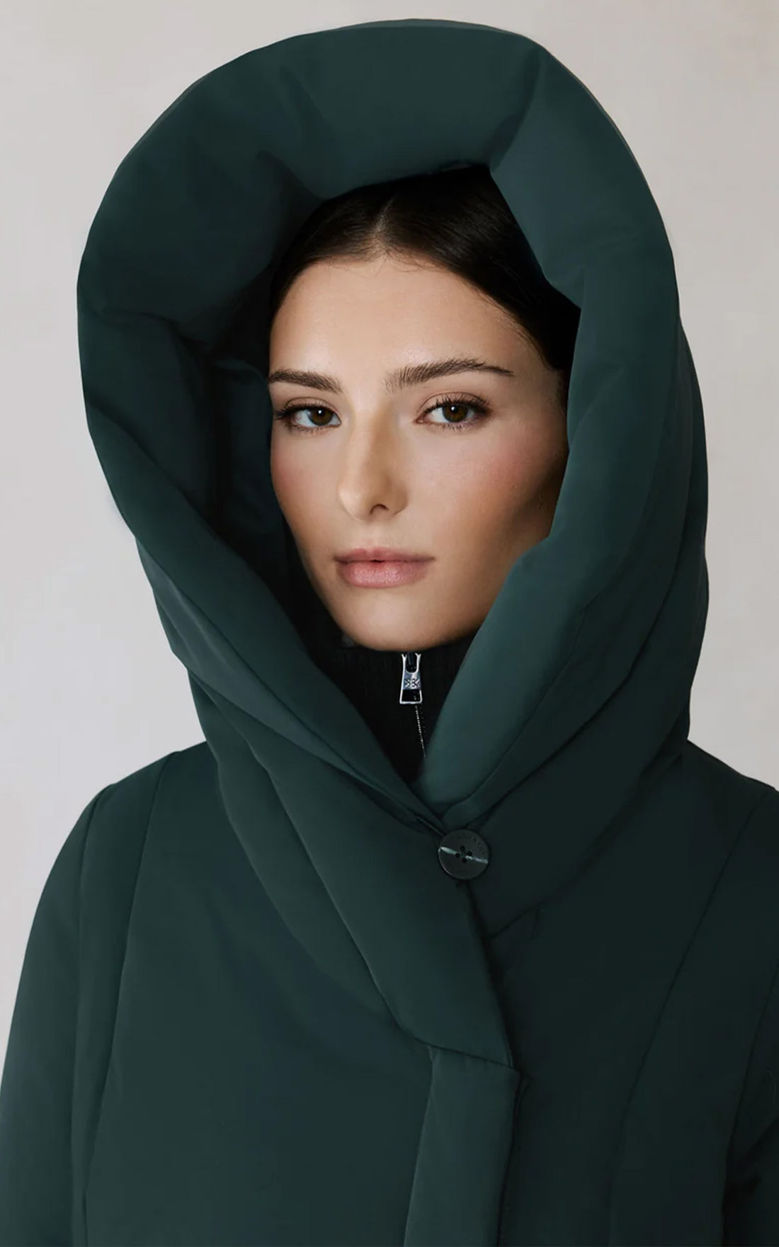 Parka cintrée vert