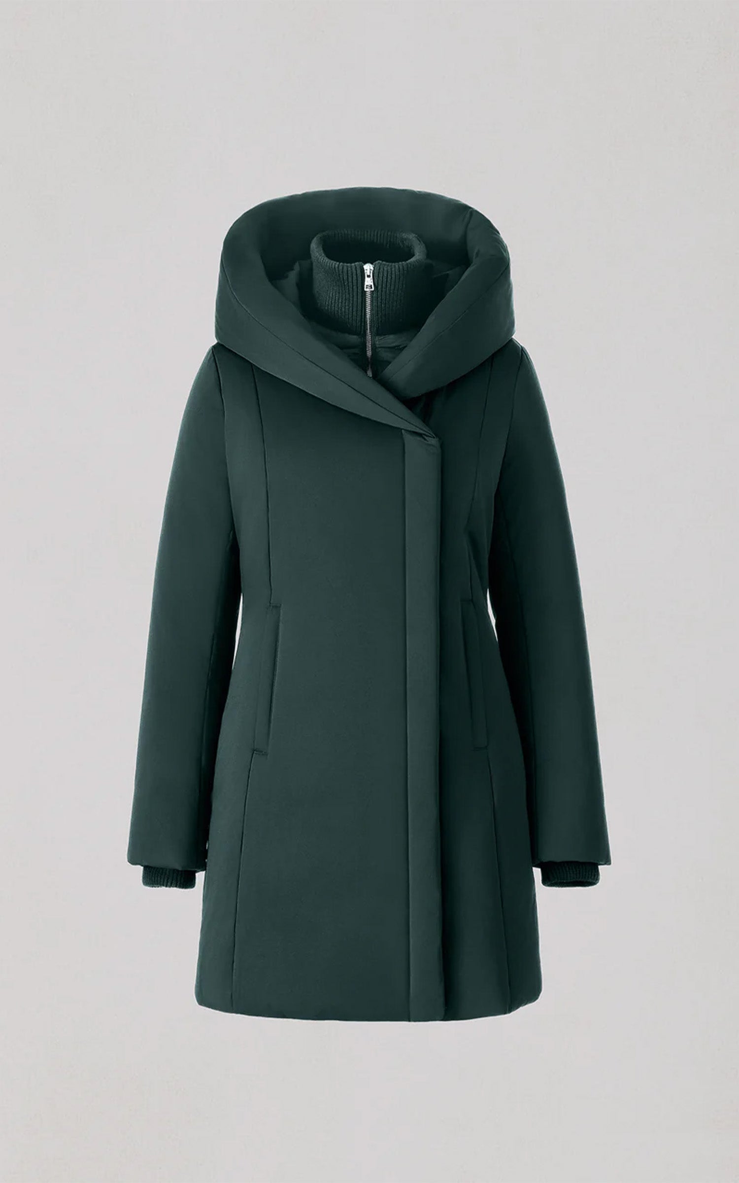 Parka cintrée vert