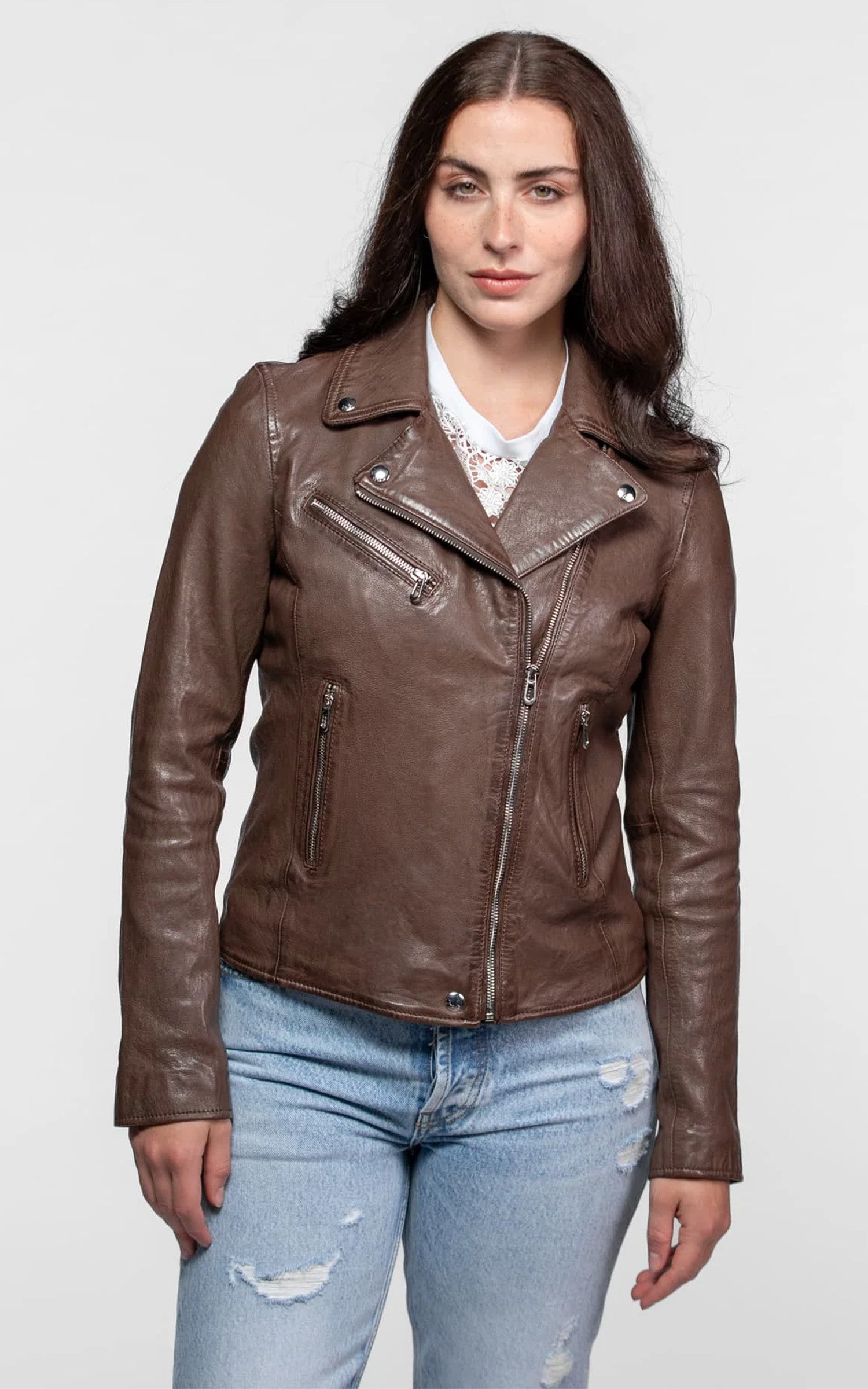 Perfecto cuir Olympe marron 1