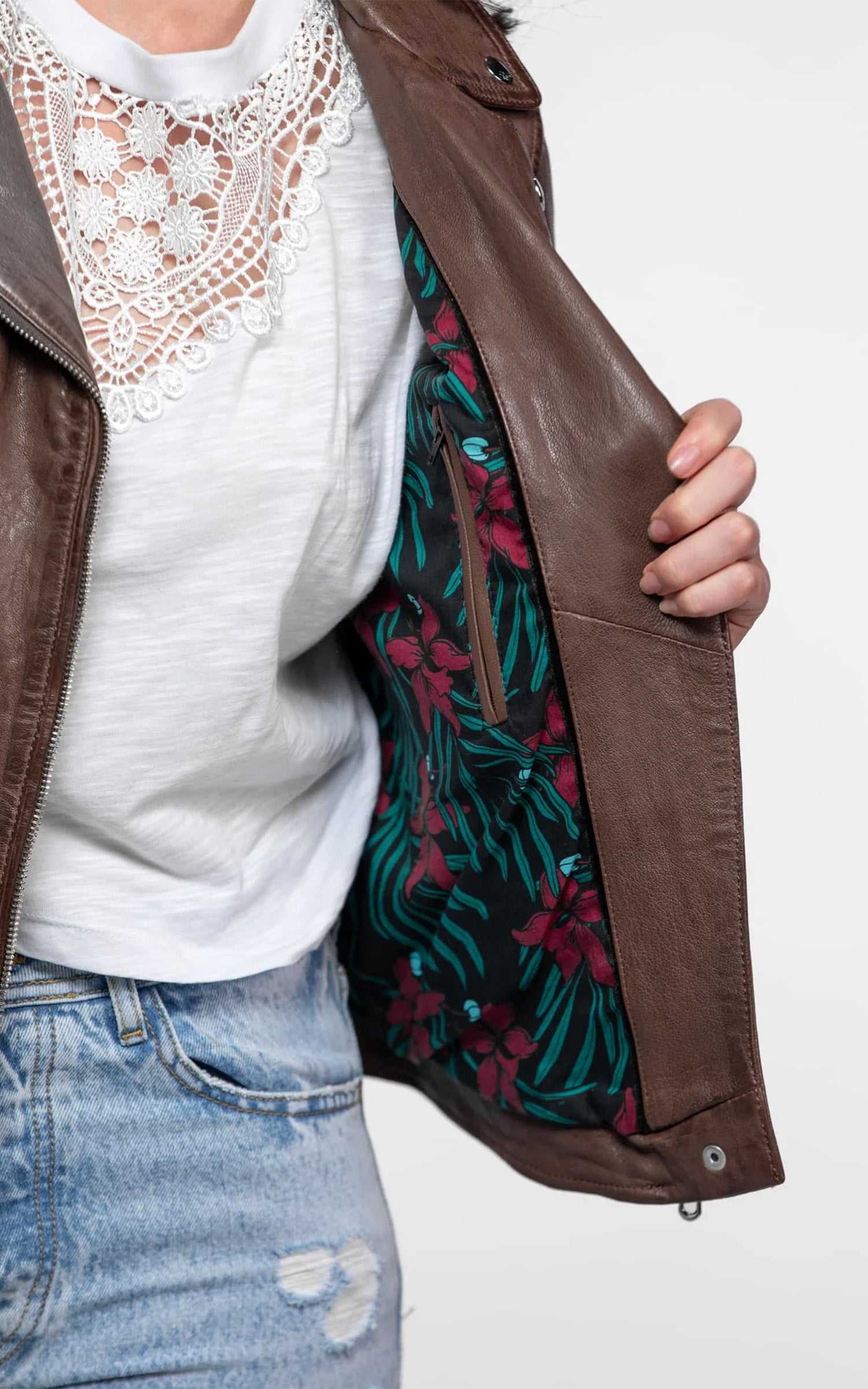 Perfecto cuir Olympe marron 5