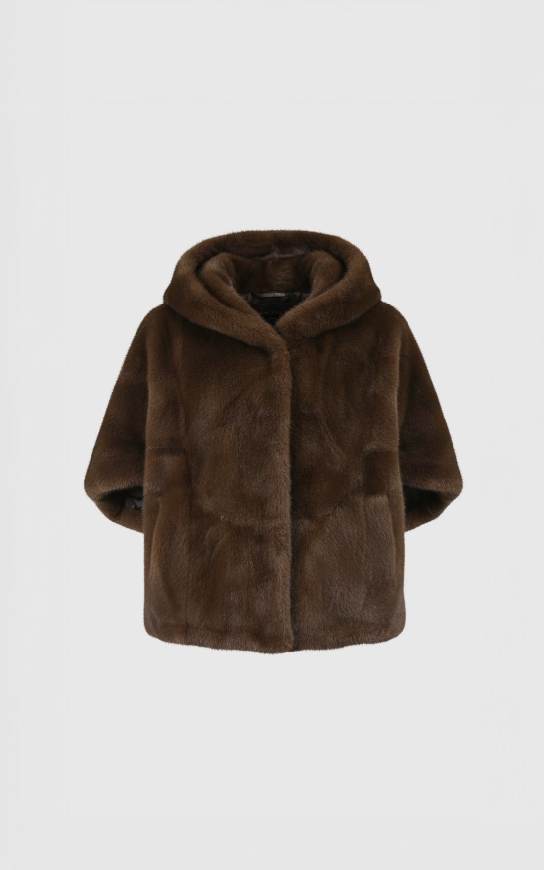 Cape en fausse fourrure Léonie marron
