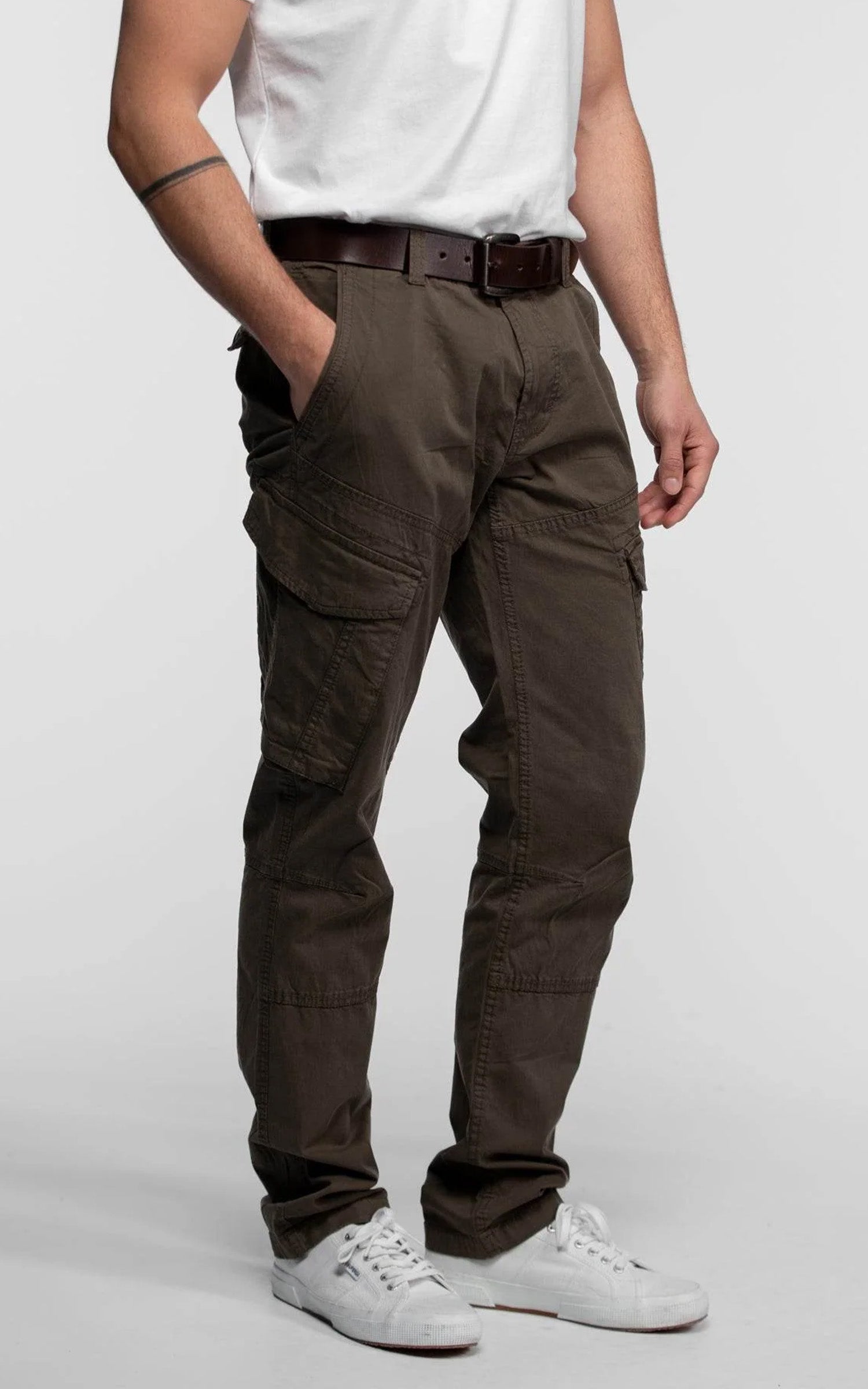 Pantalon cargo kaki