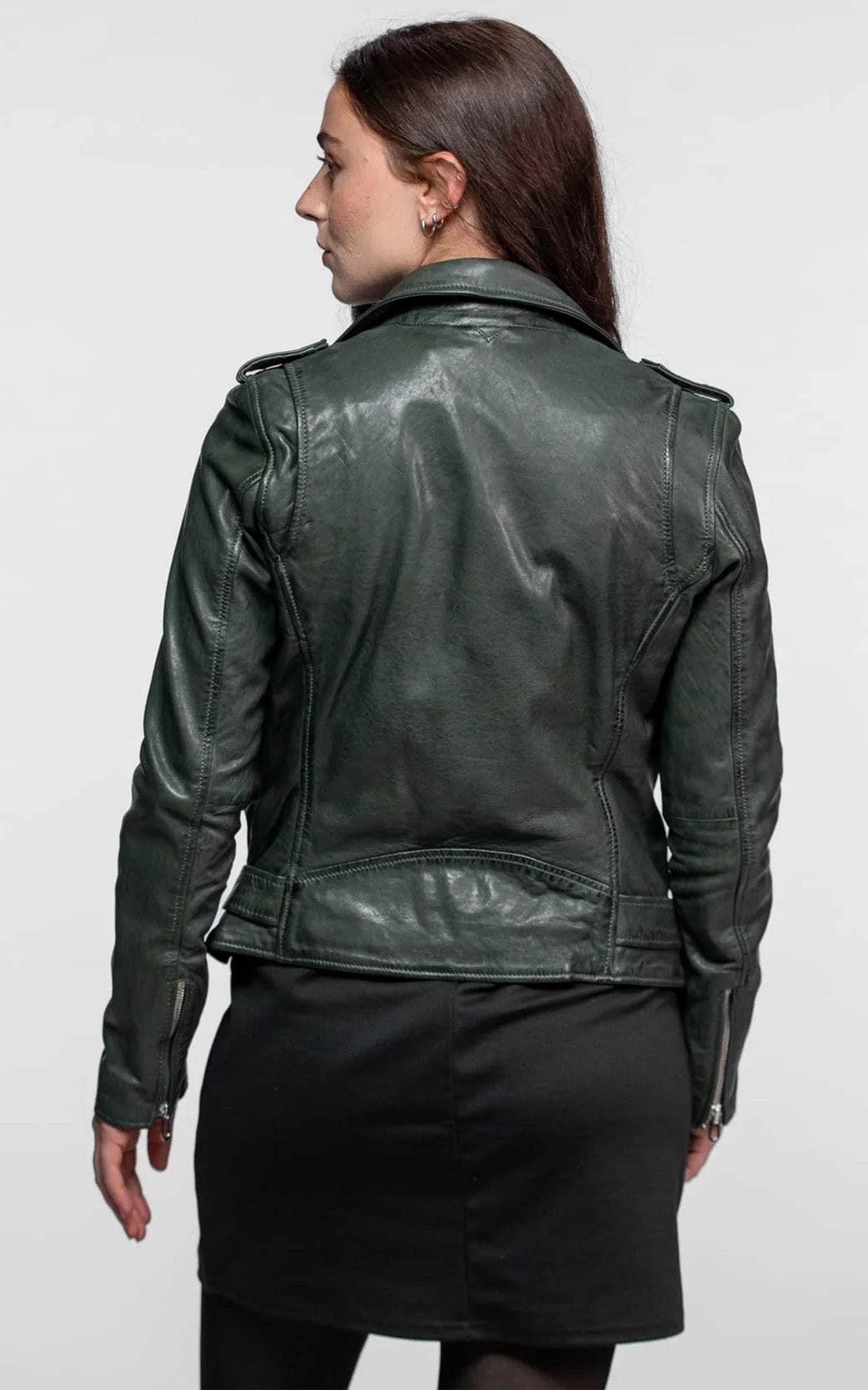 Perfecto cuir Paula kaki 4