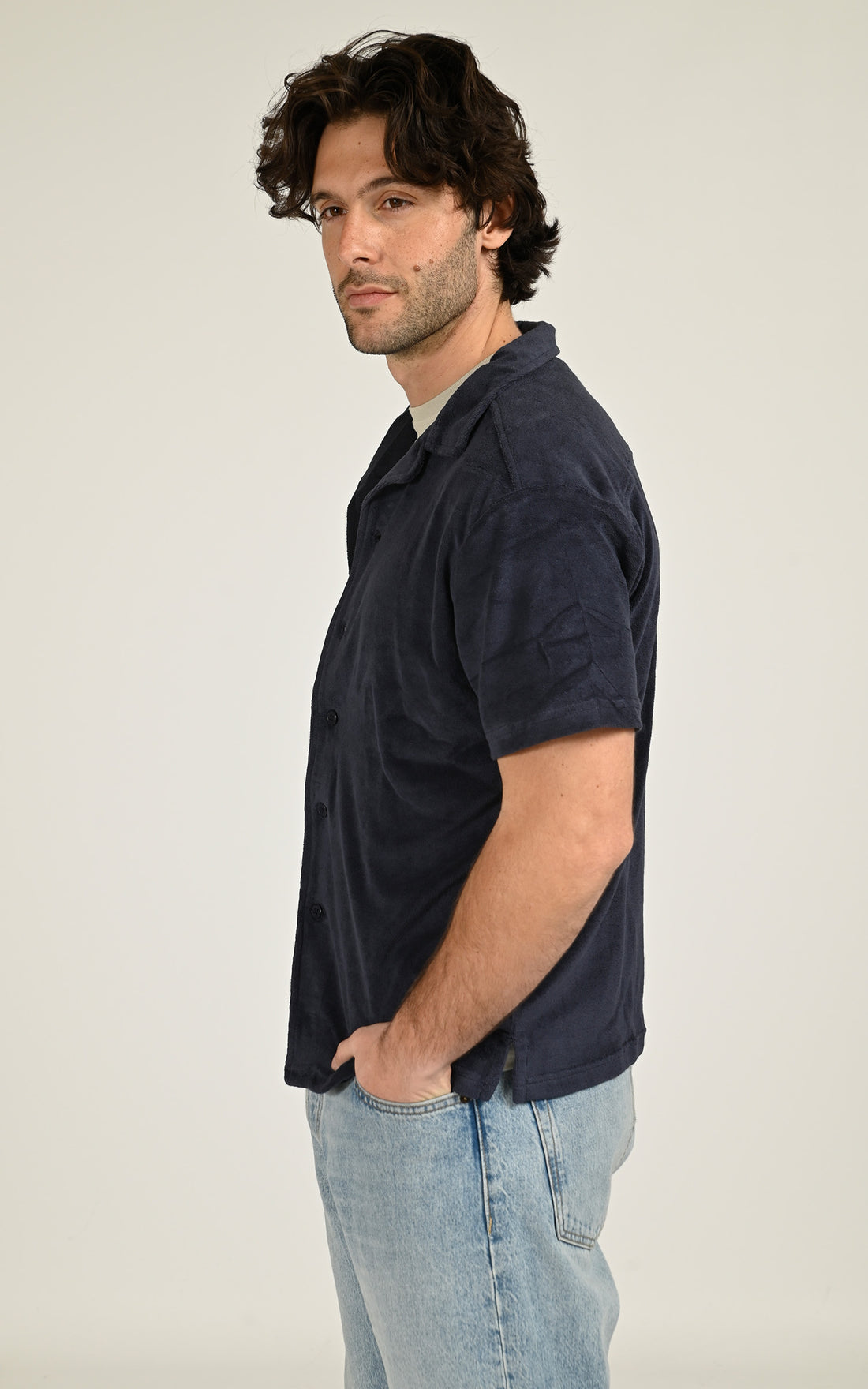 Chemise éponge Oxnard bleu marine