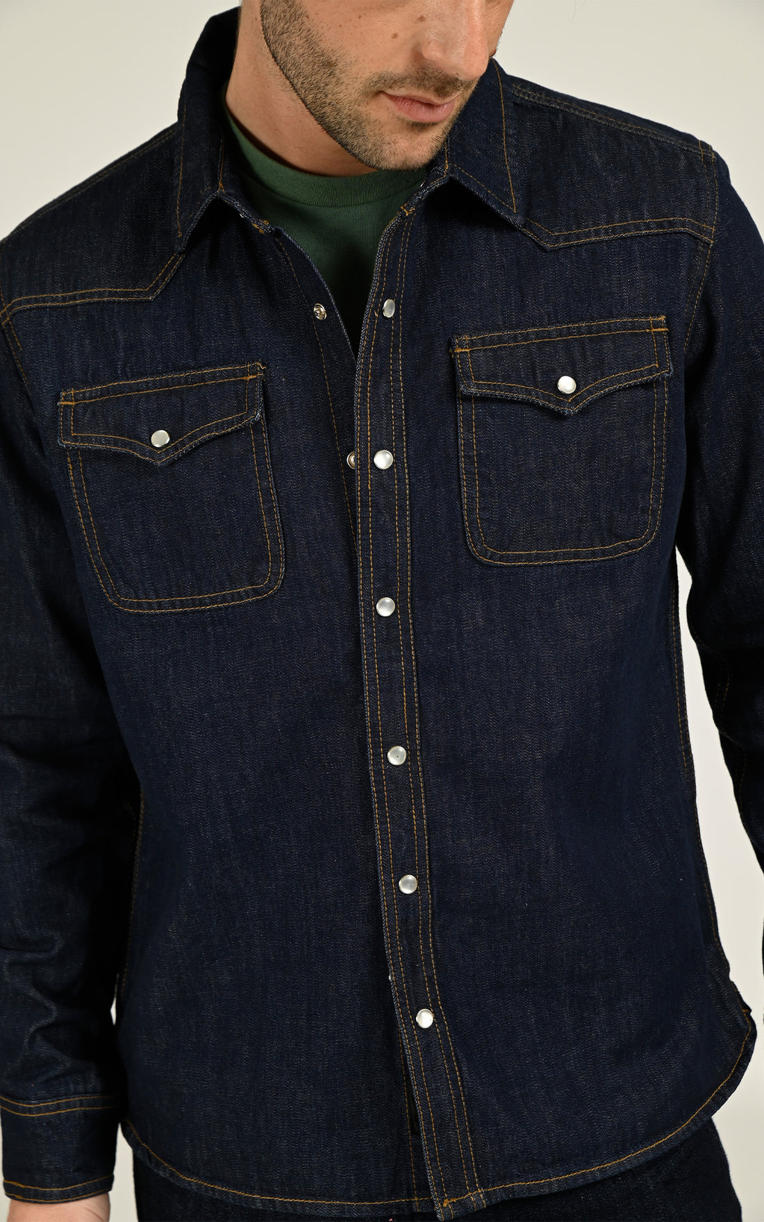 Chemise denim Patrol bleu foncé