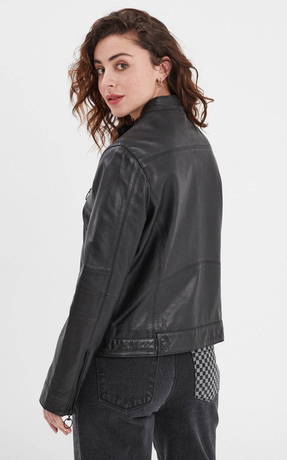 Blouson motard cuir Guilford noir