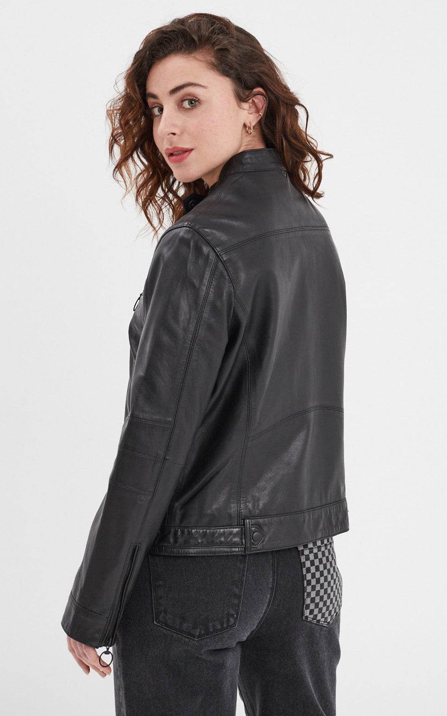 Blouson motard cuir Guilford noir