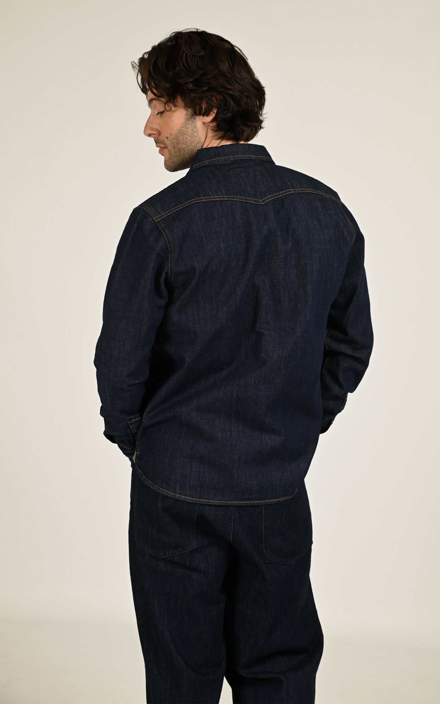 Chemise denim Patrol bleu foncé