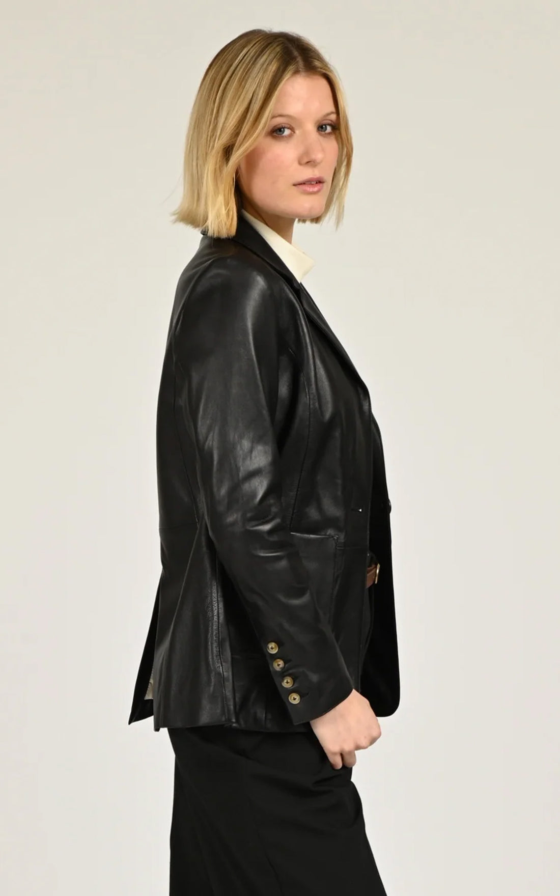 Blazer en agneau Felicia noir