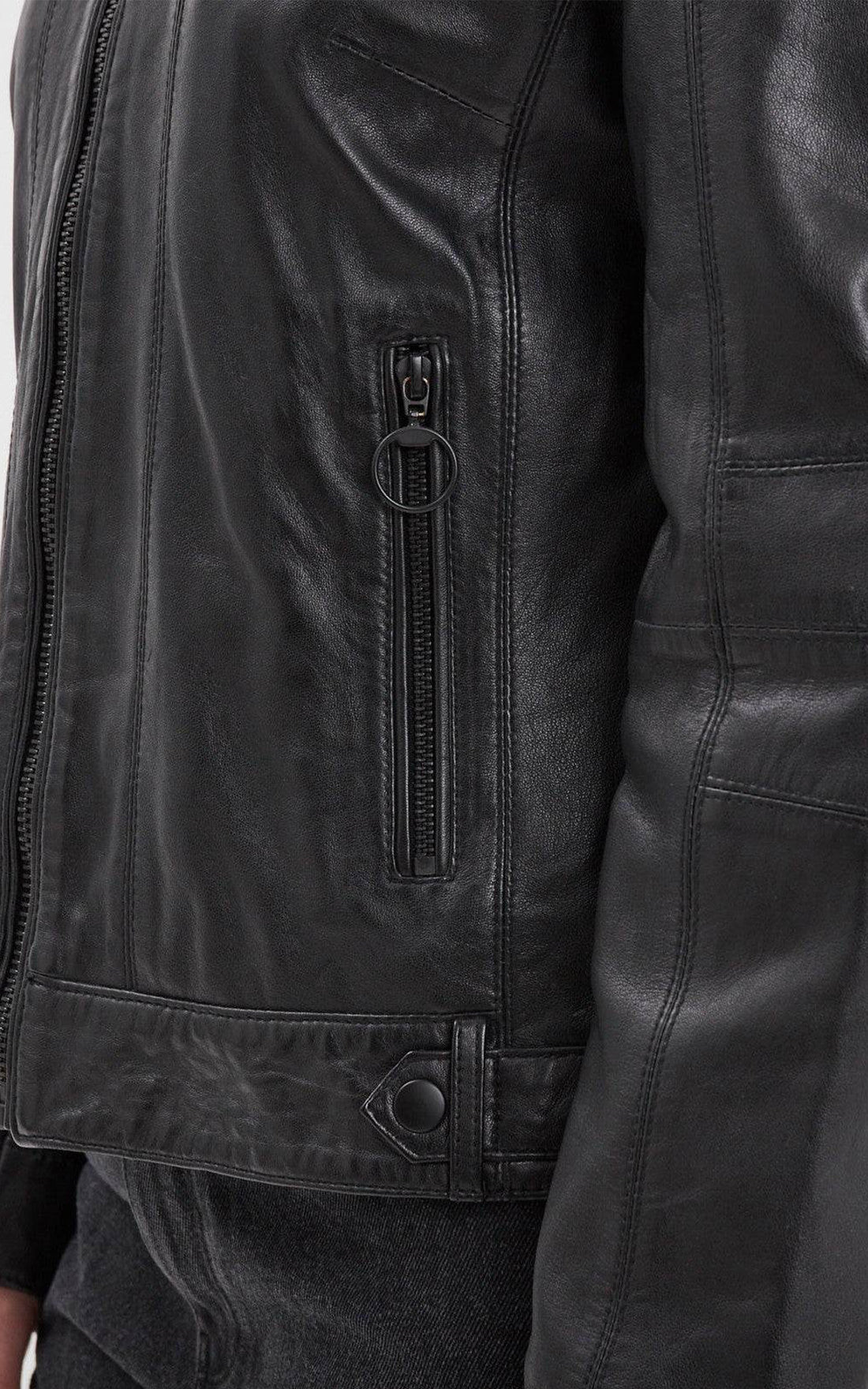 Blouson motard cuir Guilford noir