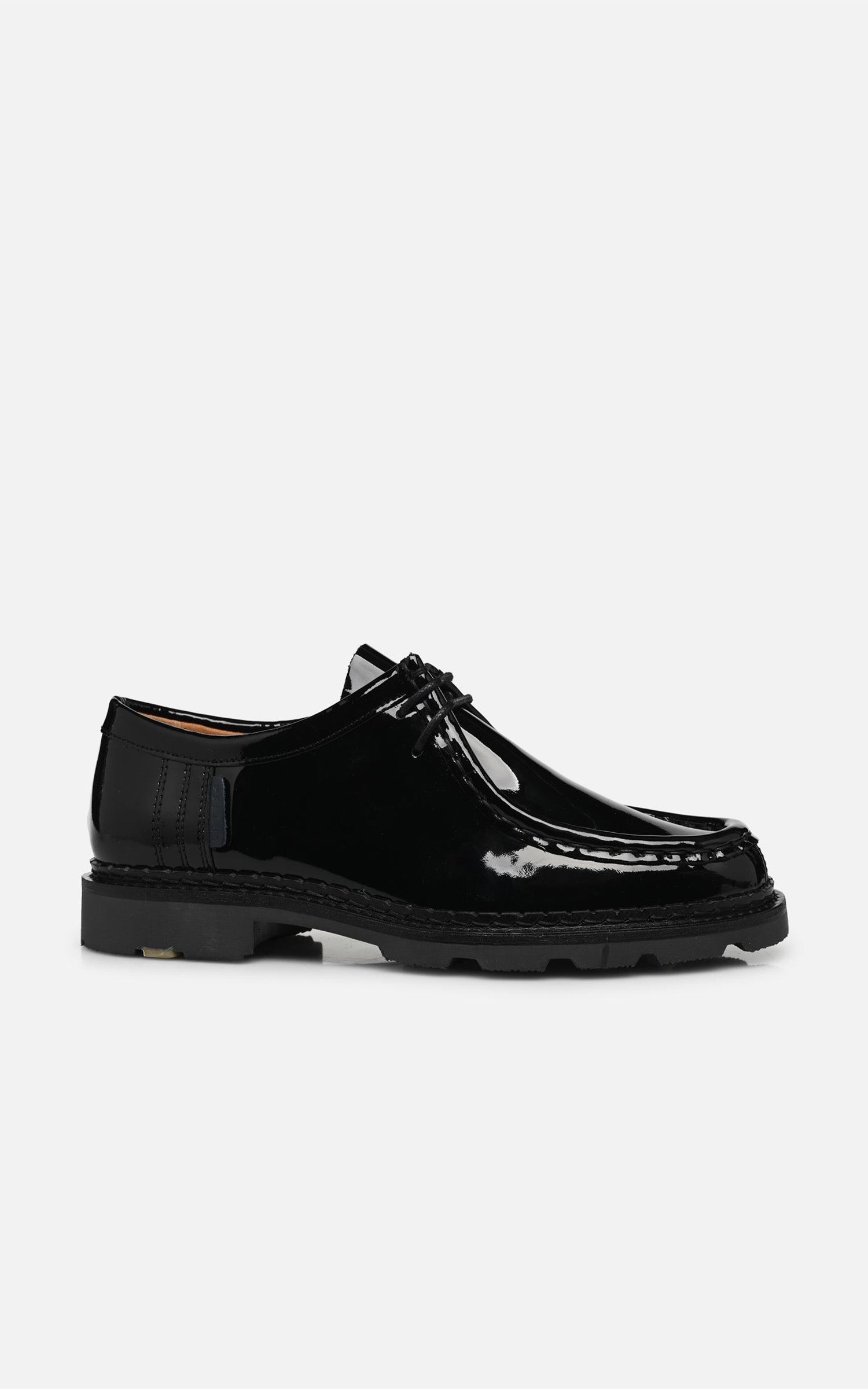 Zapatos Derby de piel charol negra Macha