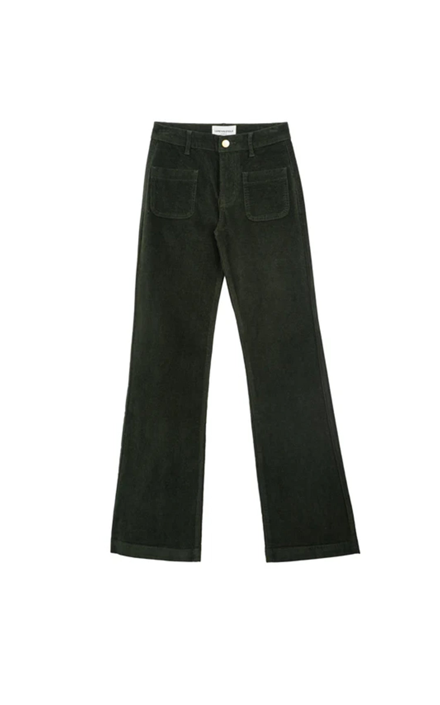 Pantalon flare Sonny kaki 1