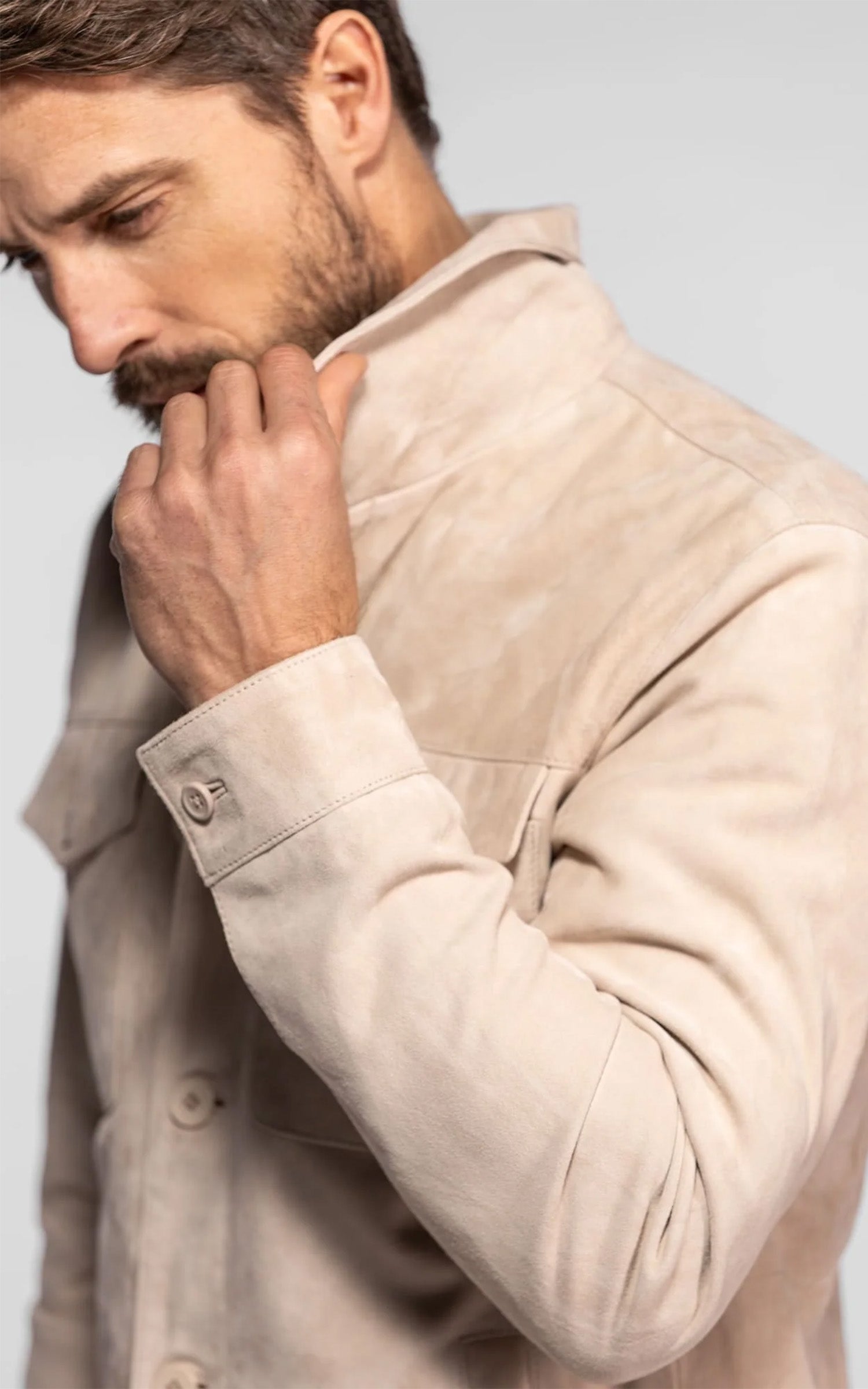 Veste en daim Windham beige 4