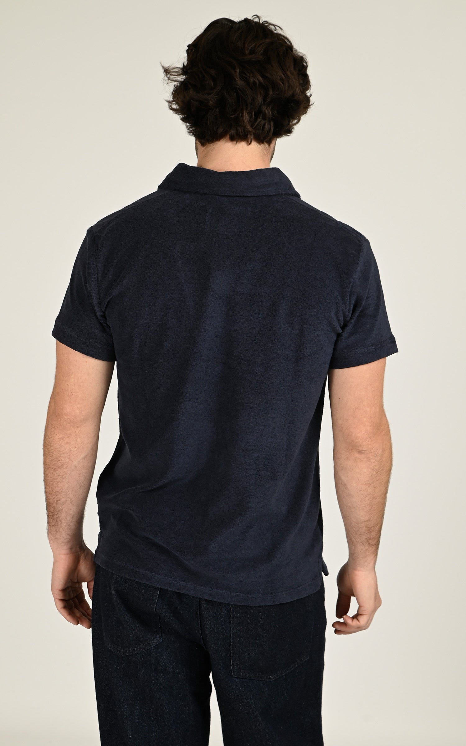 Polo éponge Brody bleu marine 3