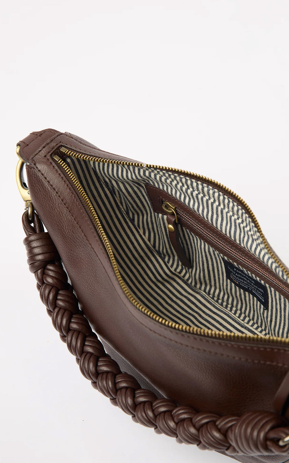 Sac à main cuir Leo Twisted marron