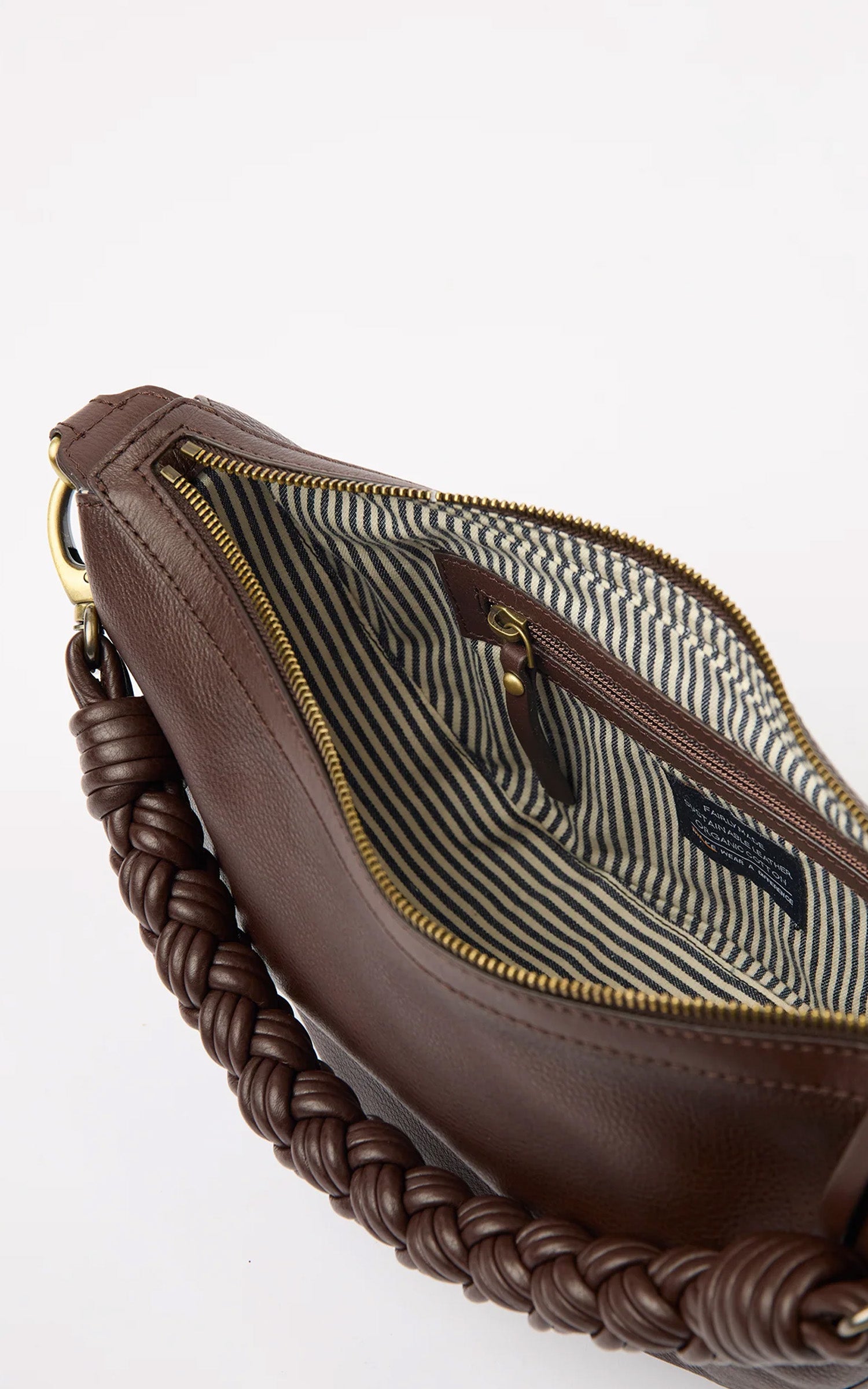 Sac à main cuir Leo Twisted marron 4