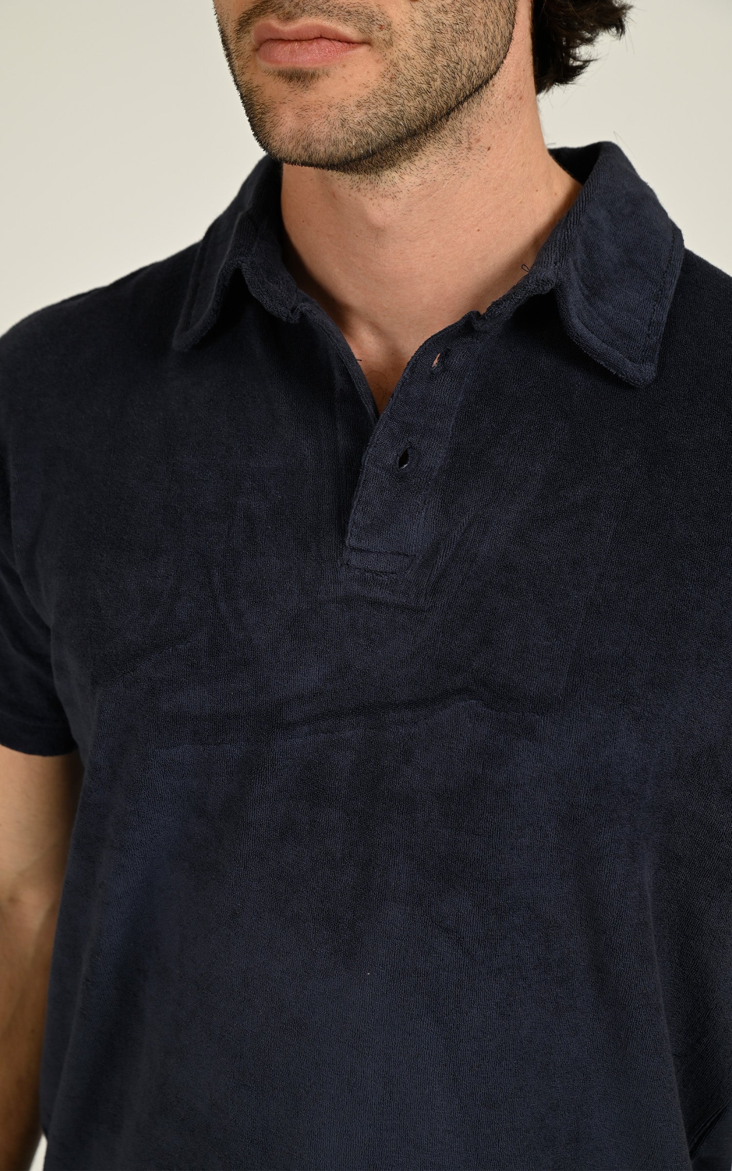 Polo éponge Brody bleu marine 4