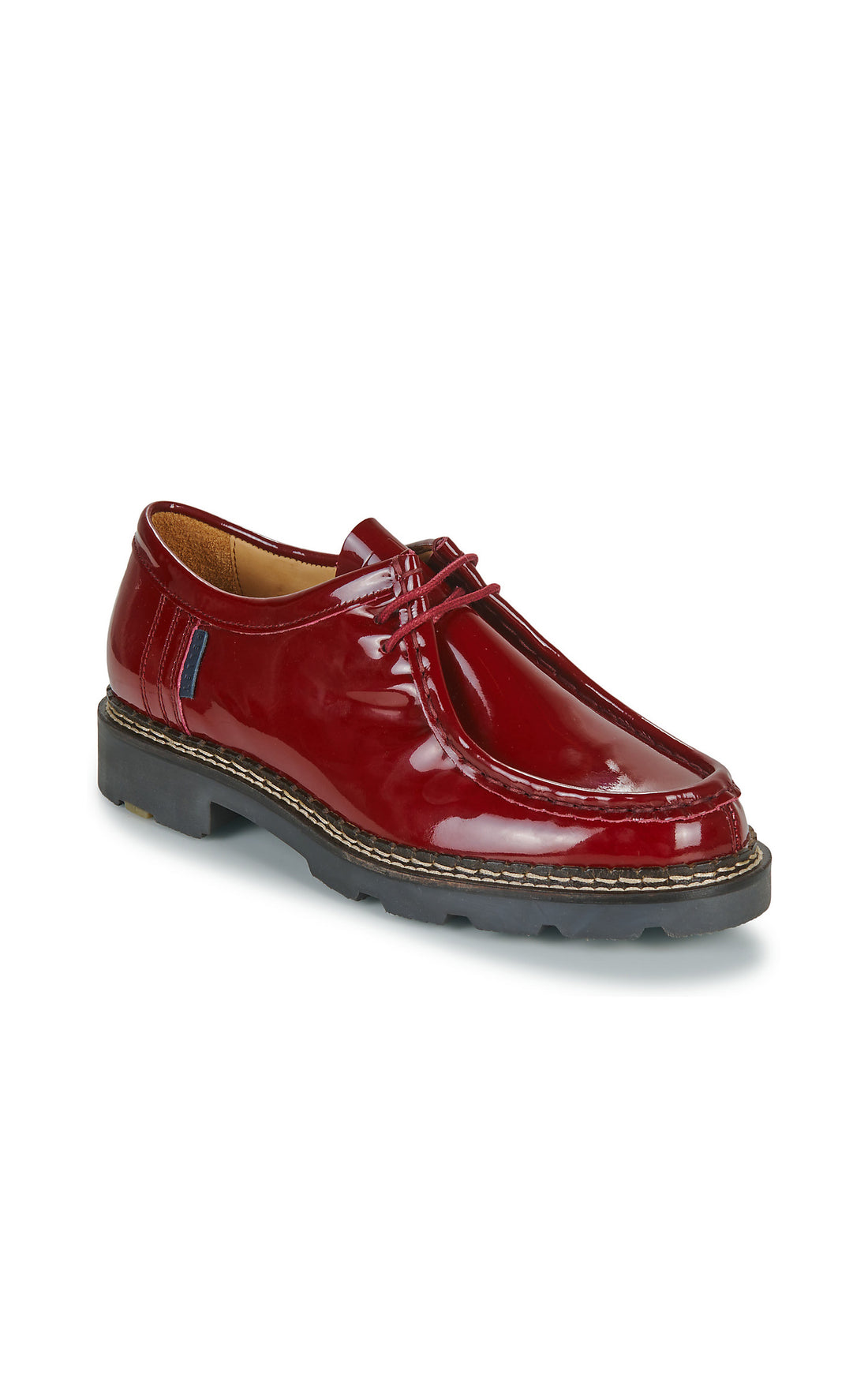 Derbies cuir verni Macha bordeaux