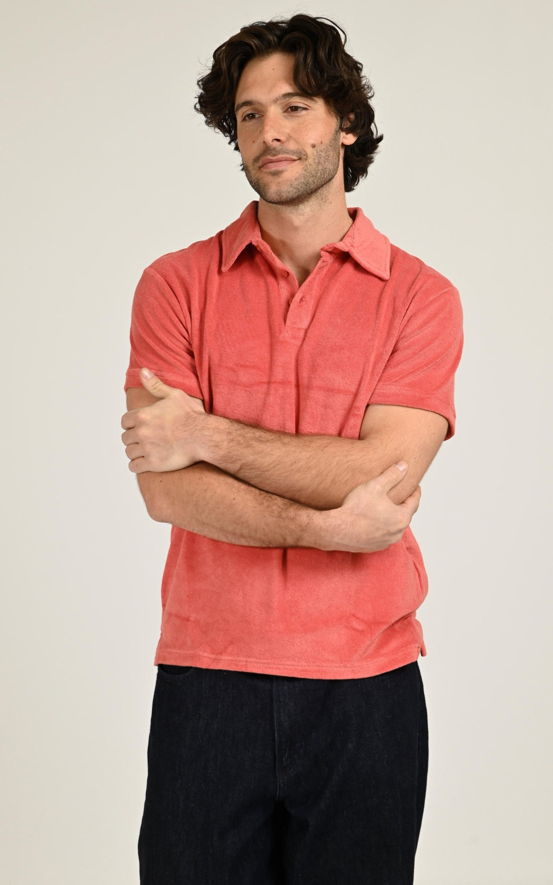 Polo éponge Brody orange