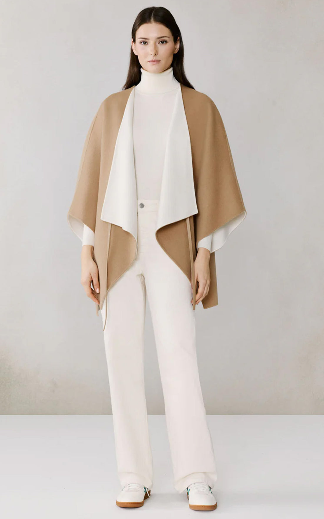 Cape laine double face Geneva beige