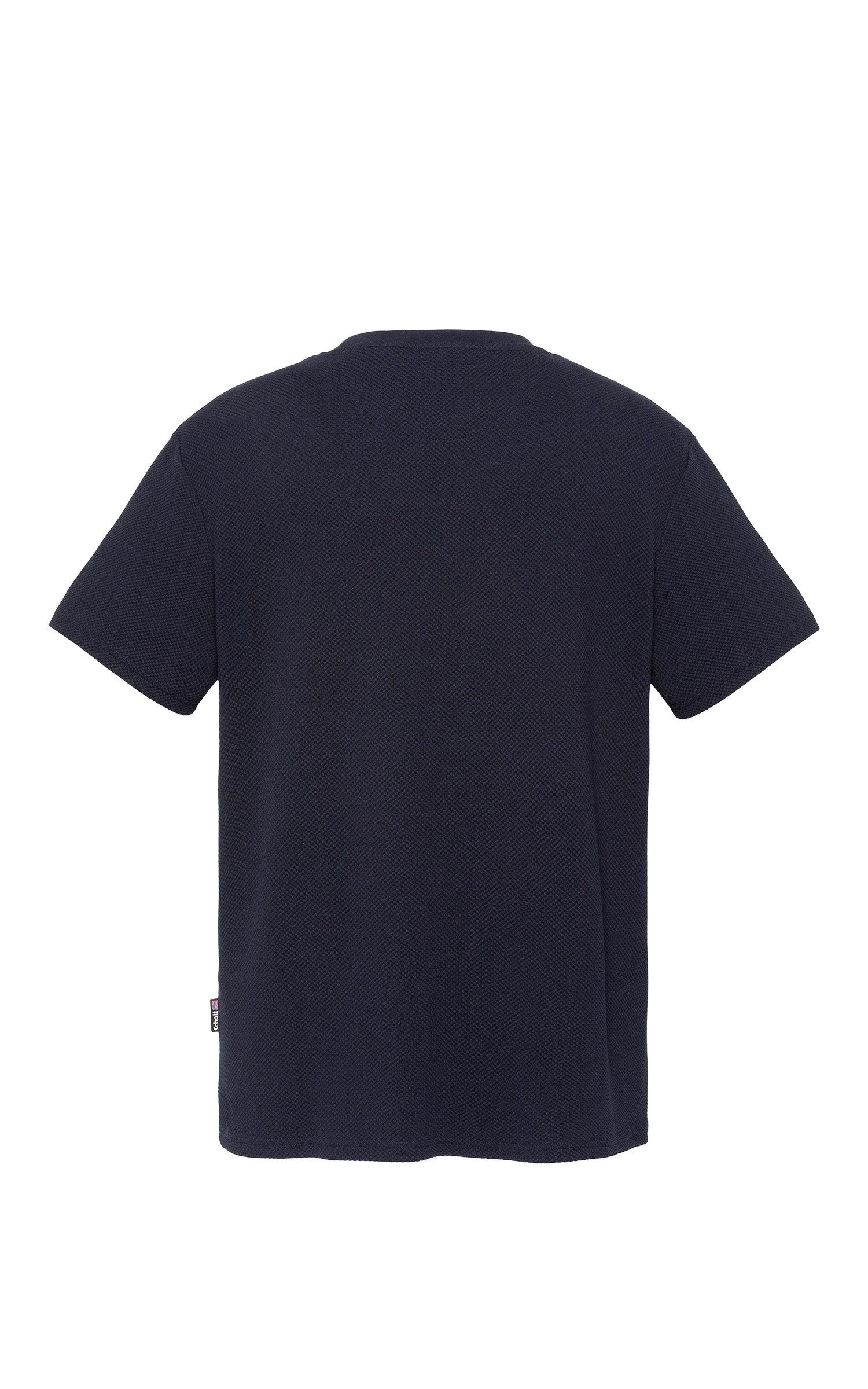 T-shirt maille effet gaufré bleu marine 4