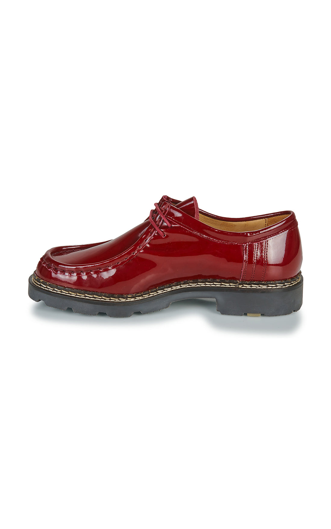 Derbies cuir verni Macha bordeaux