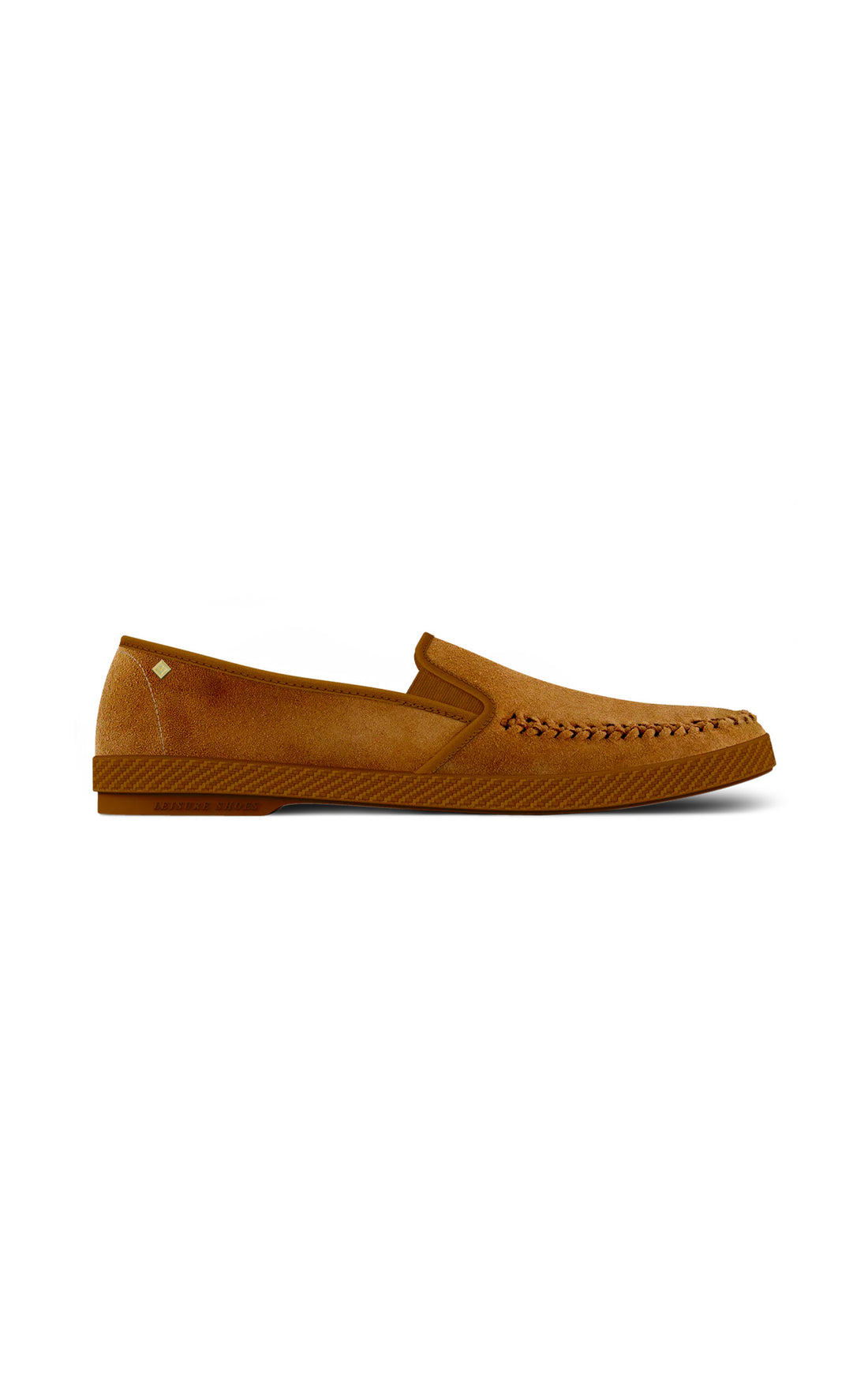 Mocassins suède tressé marron